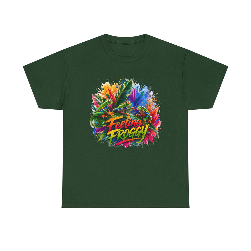 Feeling Froggy T-Shirt – Colorful Frog Graphic Tee