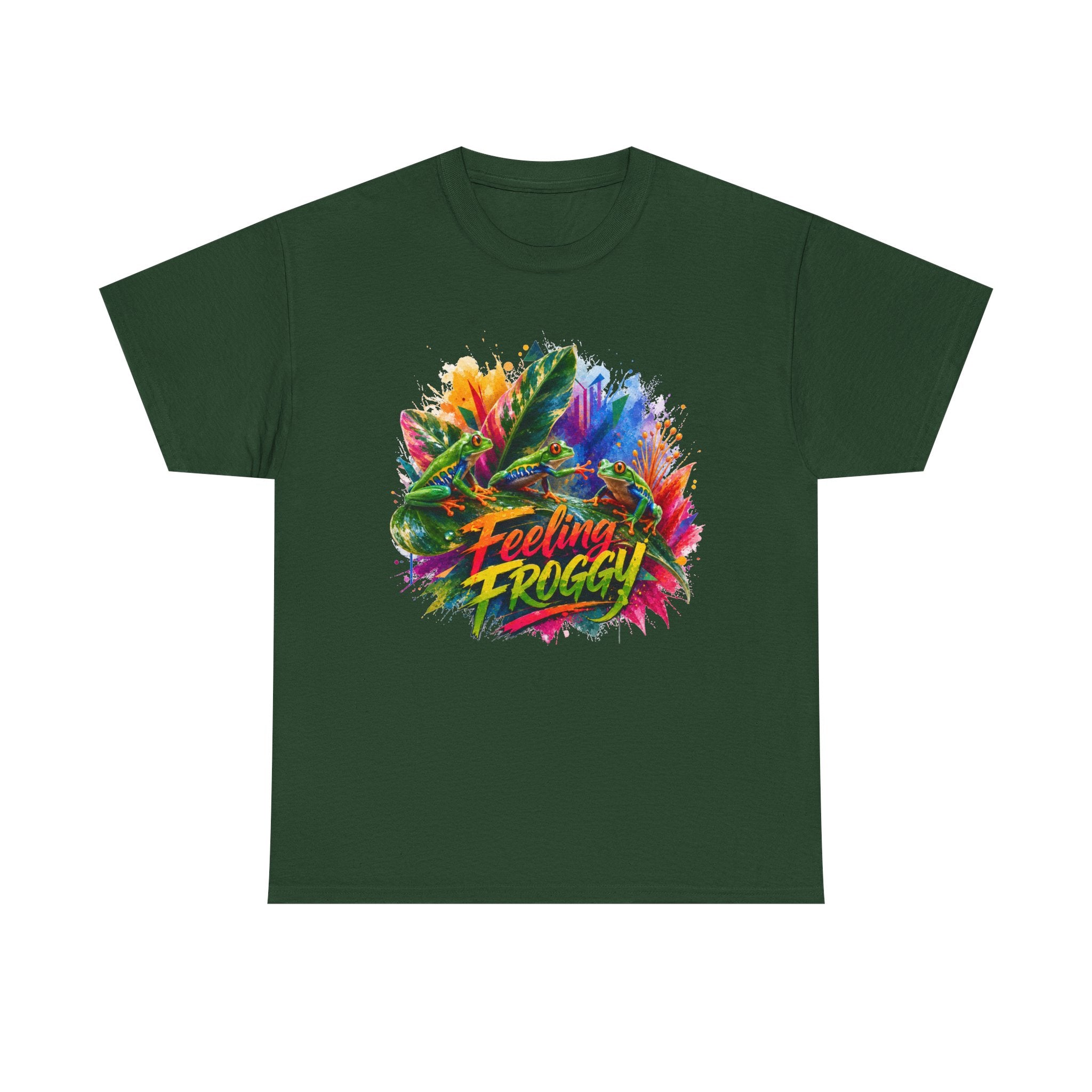 Feeling Froggy T-Shirt – Colorful Frog Graphic Tee
