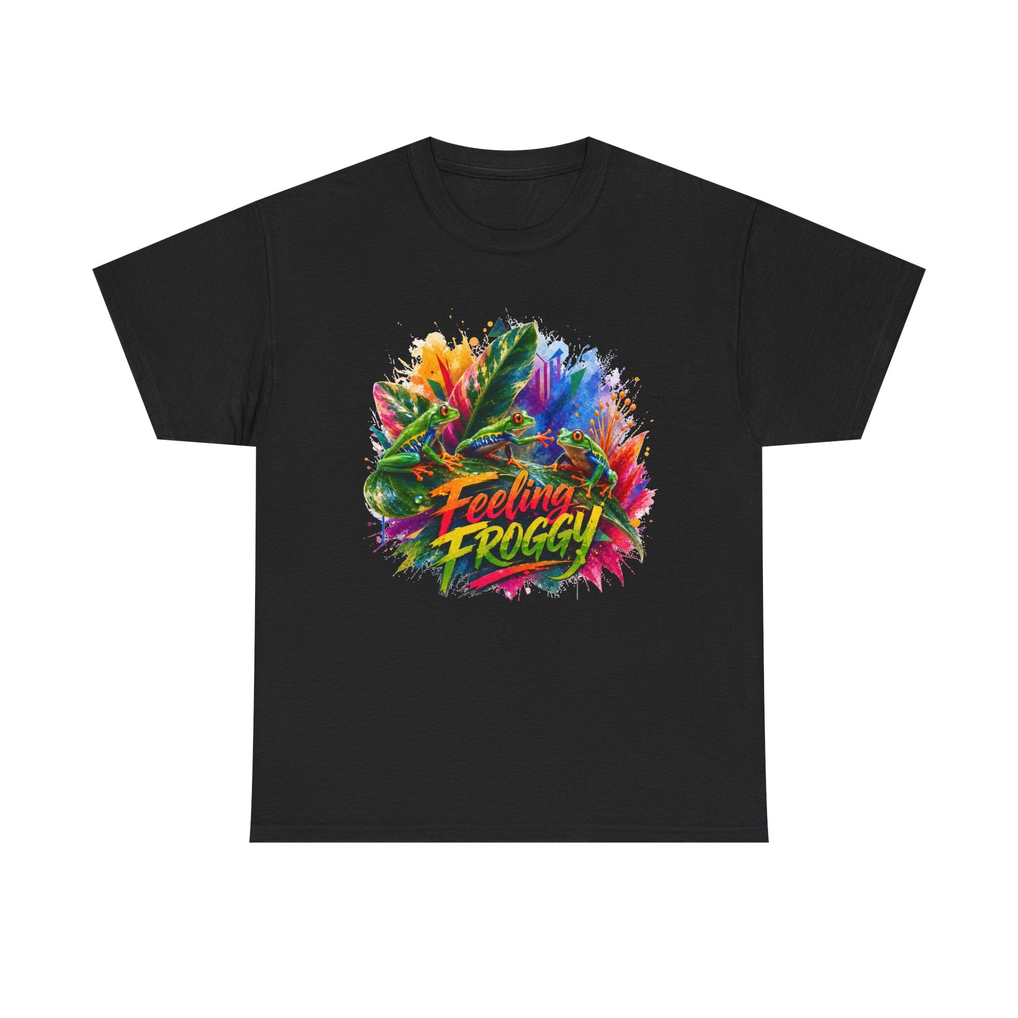 Feeling Froggy T-Shirt – Colorful Frog Graphic Tee