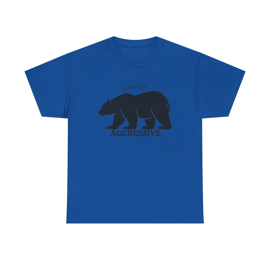 Caution Aggressive Bear T-Shirt — Graphic Warning Tee