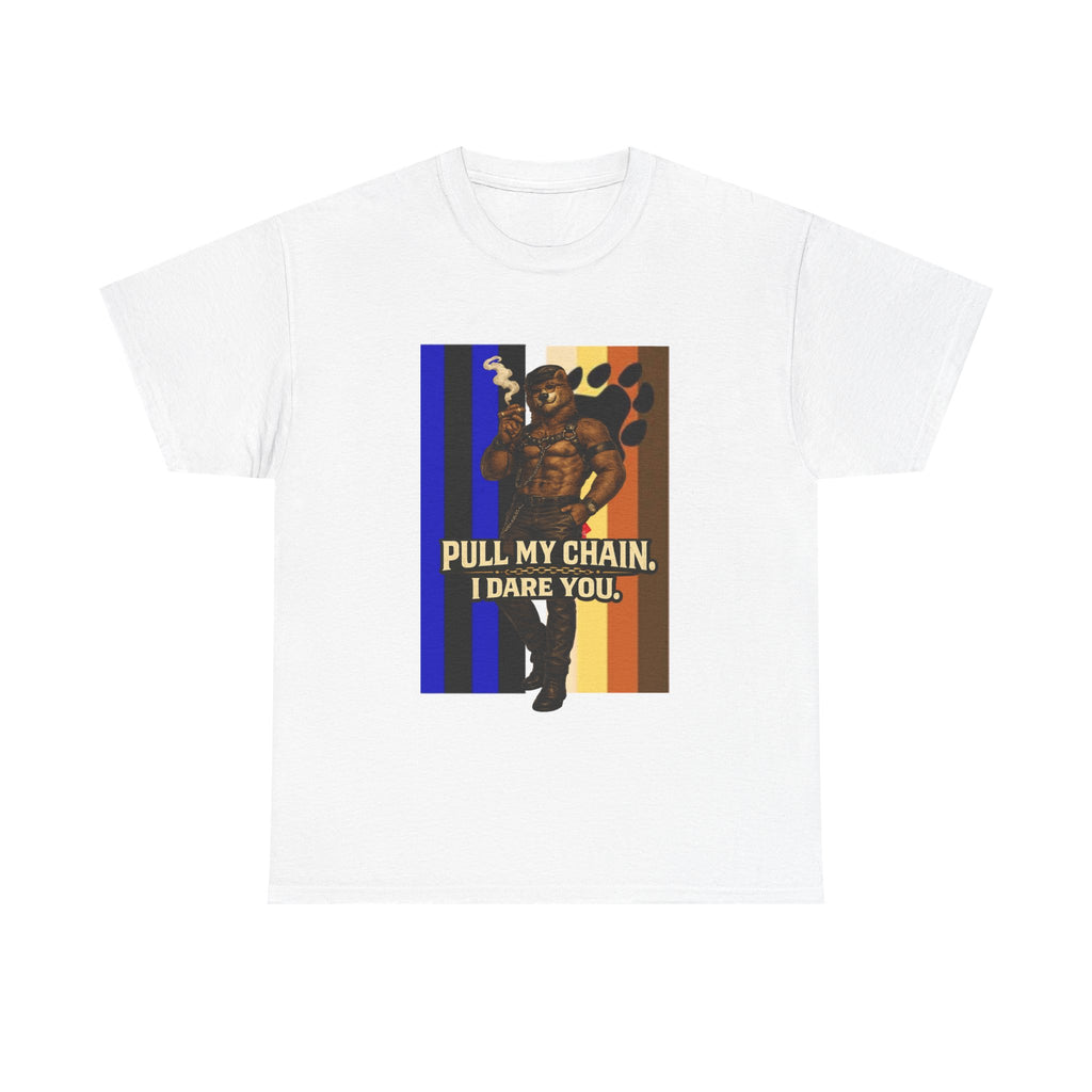 Pull My Chain Tee — Bold Retro Muscle Graphic T-Shirt