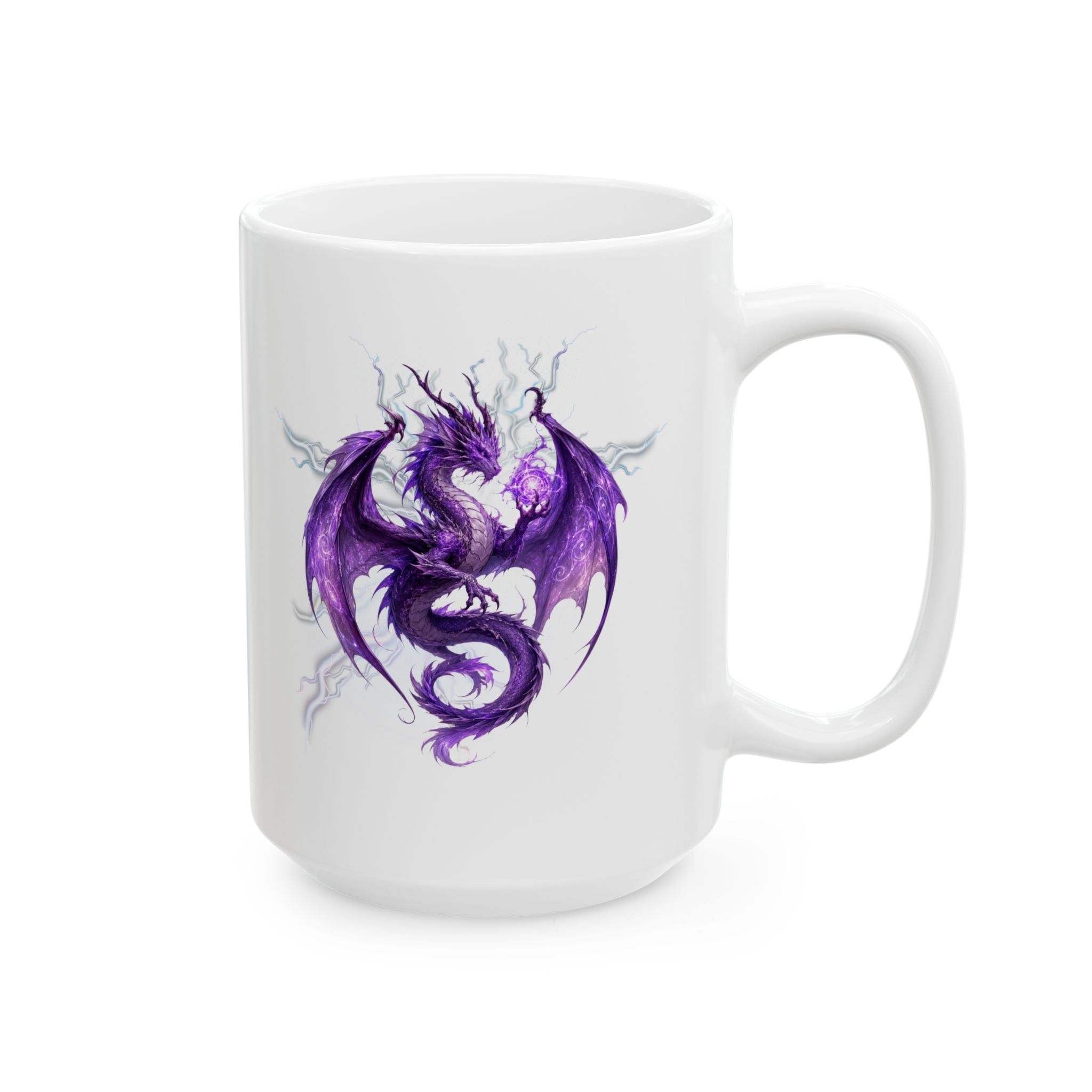 Mug — Purple Watercolor Purple Dragon. Morning Coffee Cup. Best coffe cup ever. Dragon coffee