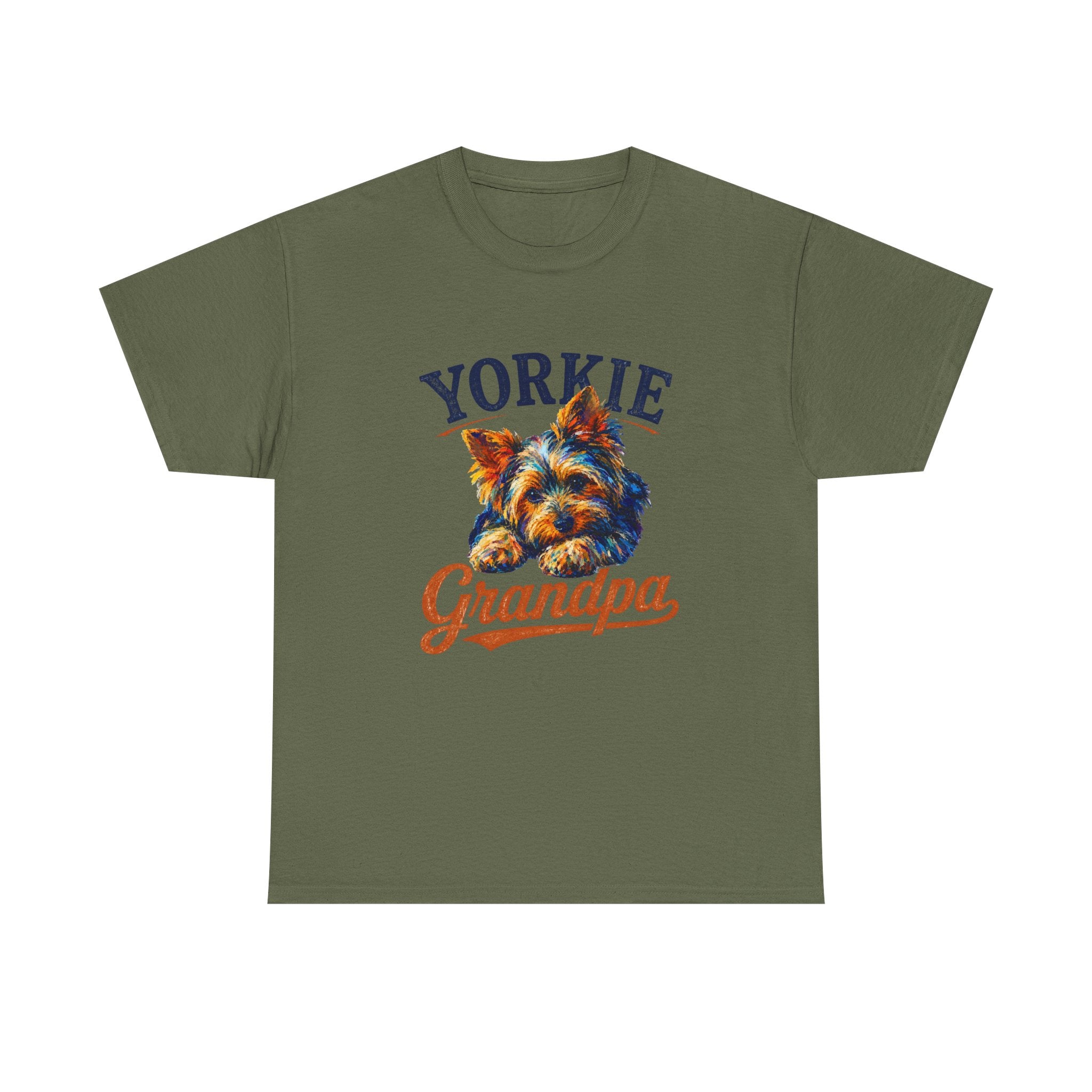 Yorkie Grandpa T-Shirt — Vintage Style Dog Lover Tee for Grandfathers