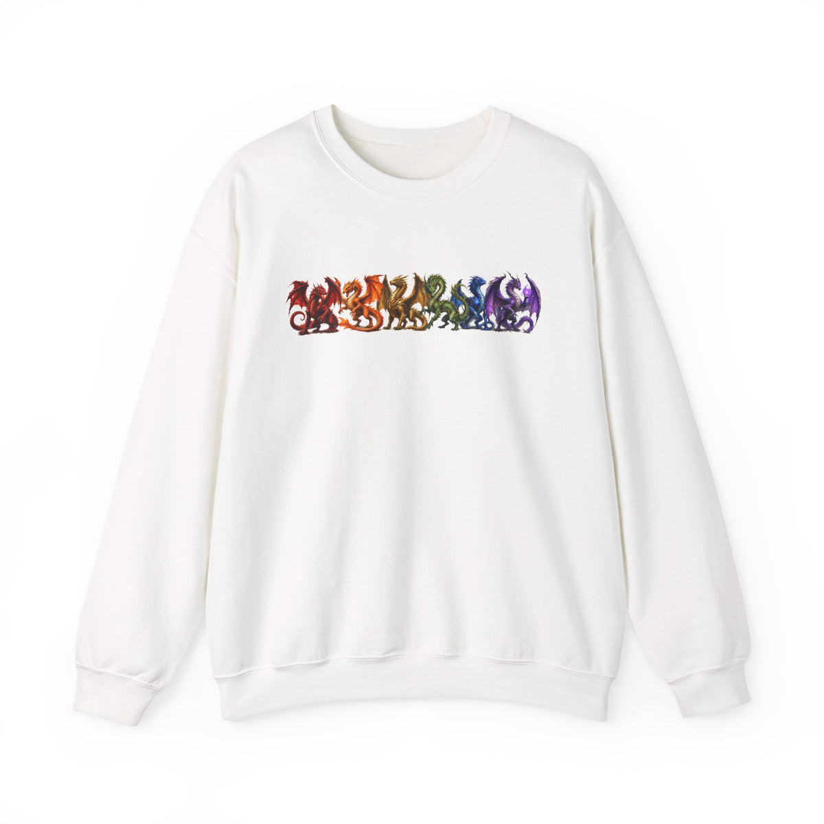 Rainbow Dragon Line Crewneck Sweatshirt