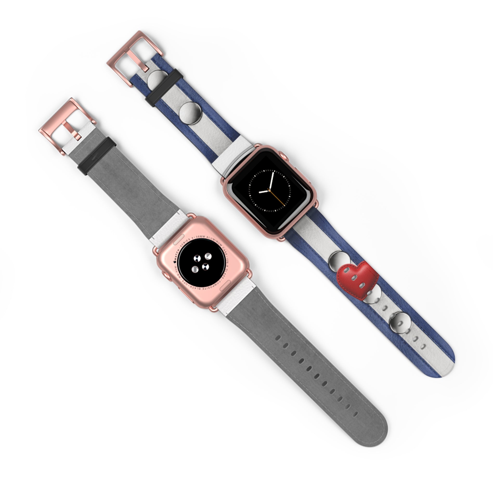 Watch Band — Blue Stripes with Water Droplets Smartwatch Band