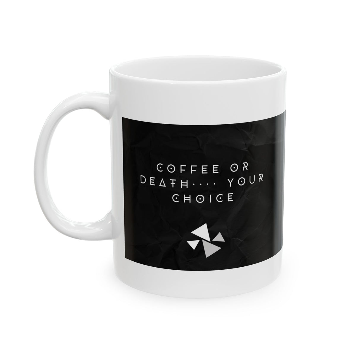 Coffee Ceramic Mug — Minimal Neutral Quote Design (11oz & 15oz)