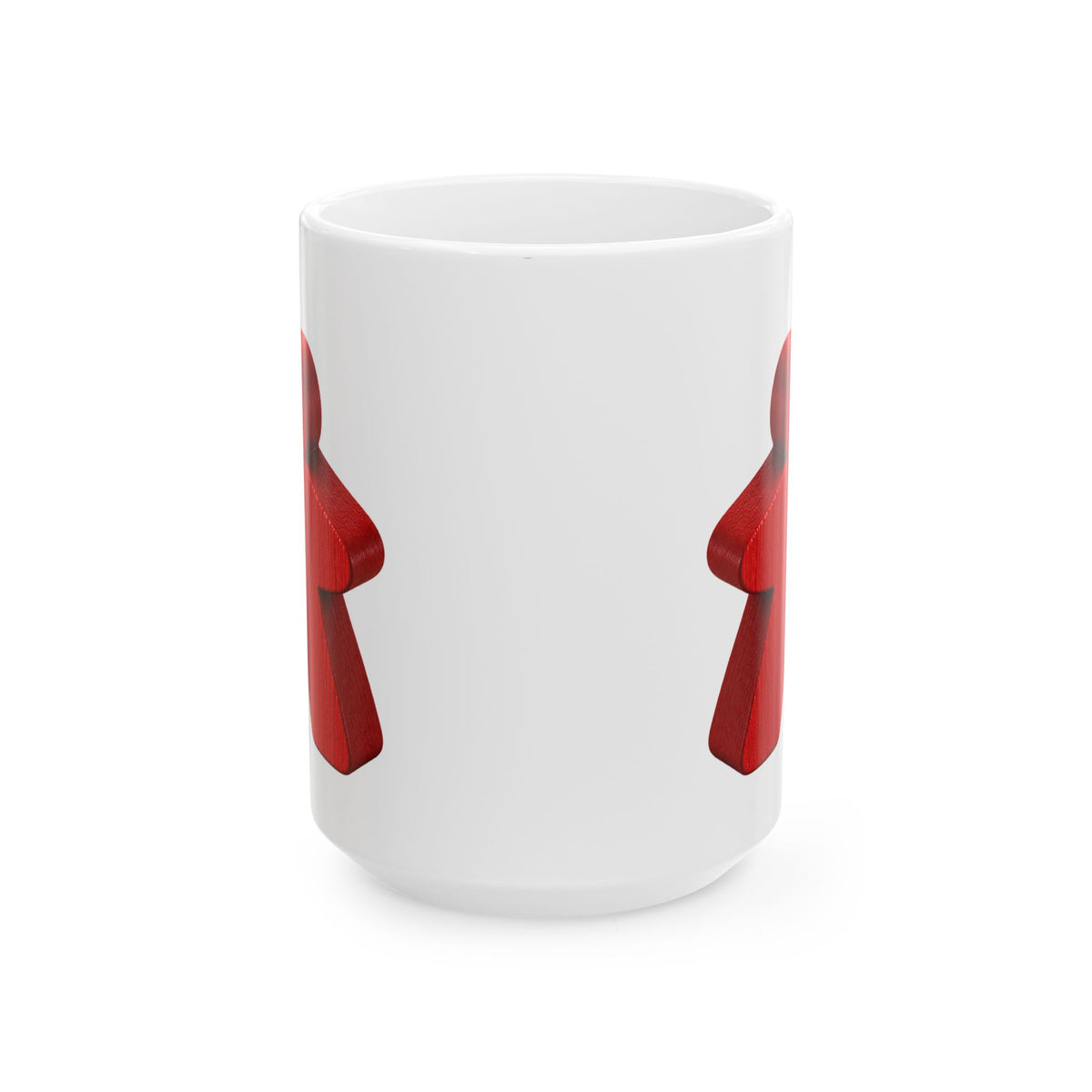 Red Meeple Coffee Mug | Board Game Lover Gift | Tabletop Gamer Mug | Funny Meeple Gaming Cup