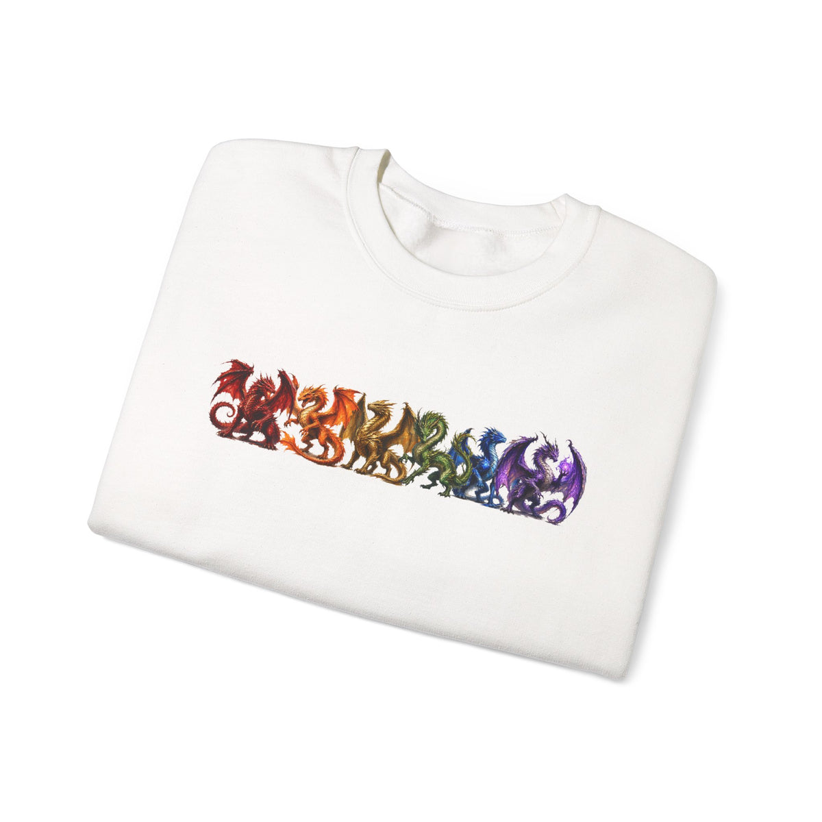 Rainbow Dragon Line Crewneck Sweatshirt