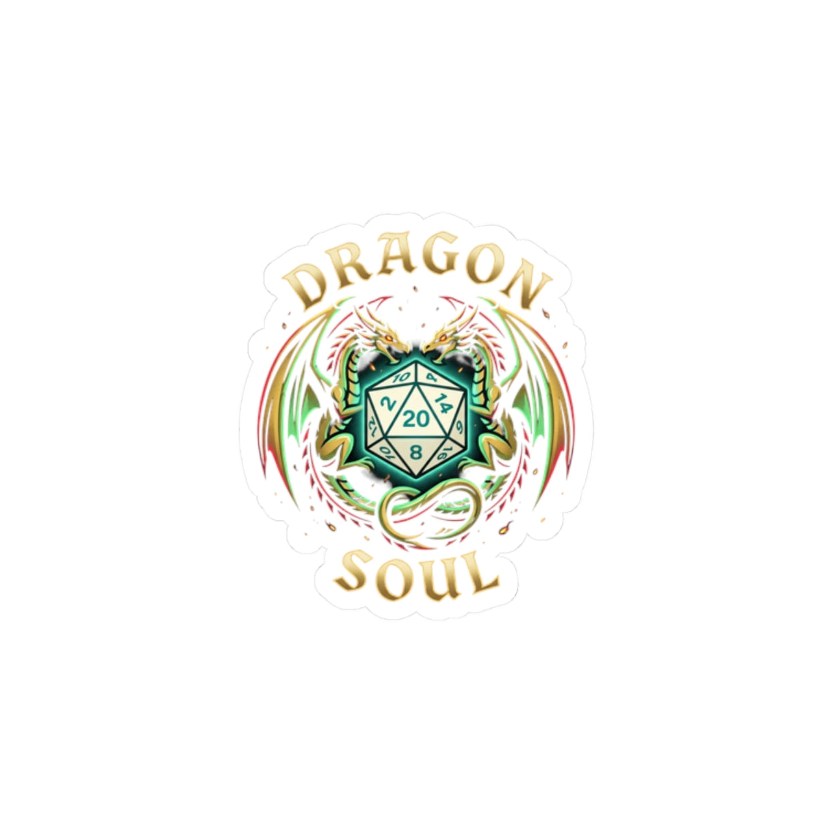 Dragon Soul Sticker | fantasy art, mythical creature, tattoo style