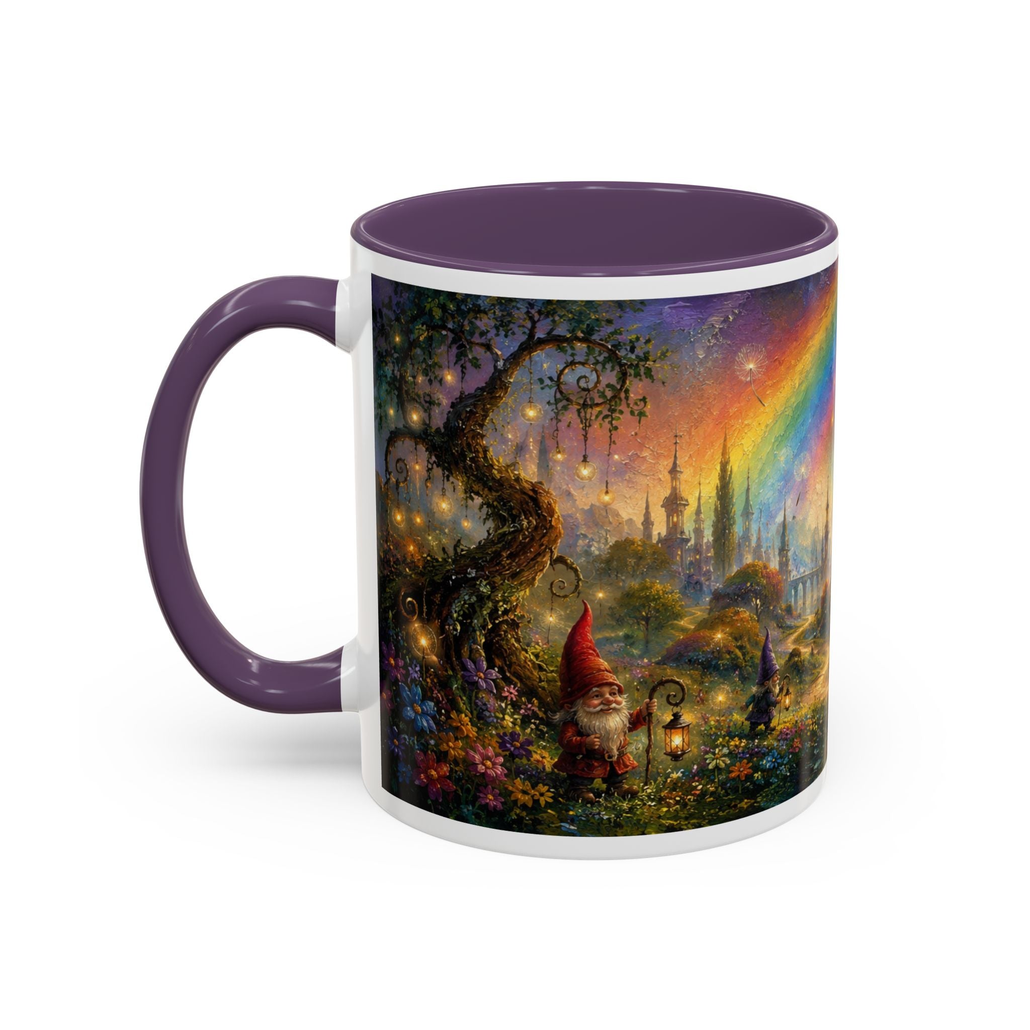 Fantasy Fairyland Coffee Mug — Rainbow Castle Magical Woodland Tea Cup