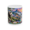 Panda Mug – Asian-Inspired Art Nouveau Panda Bear Coffee Cup, Bamboo Nature Gift