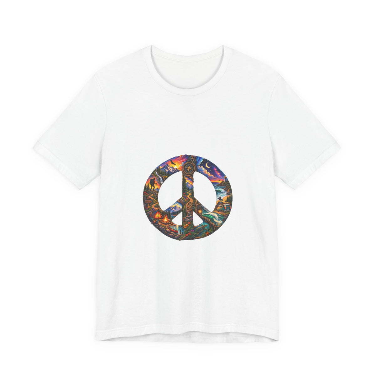Peace Sign Tie-Dye T-Shirt — Retro Hippie Graphic Tee