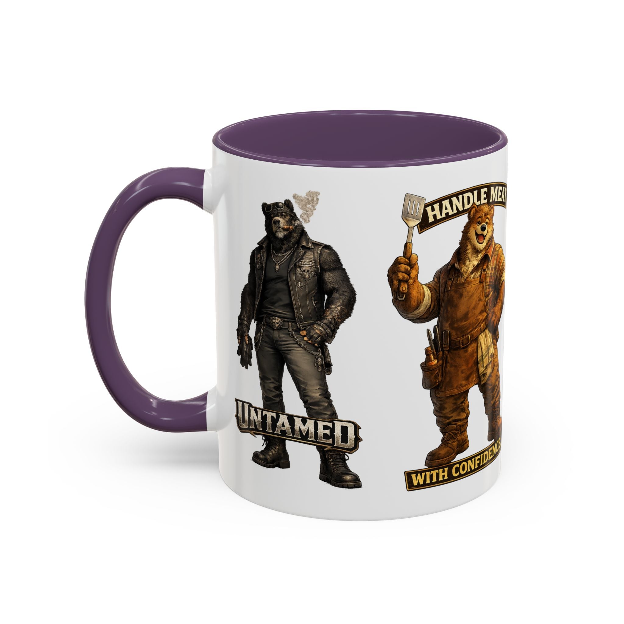 Handy Bear Mechanics Coffee Mug — "I Fix Things, Want a Tune-Up?" Accent Ceramic Mug