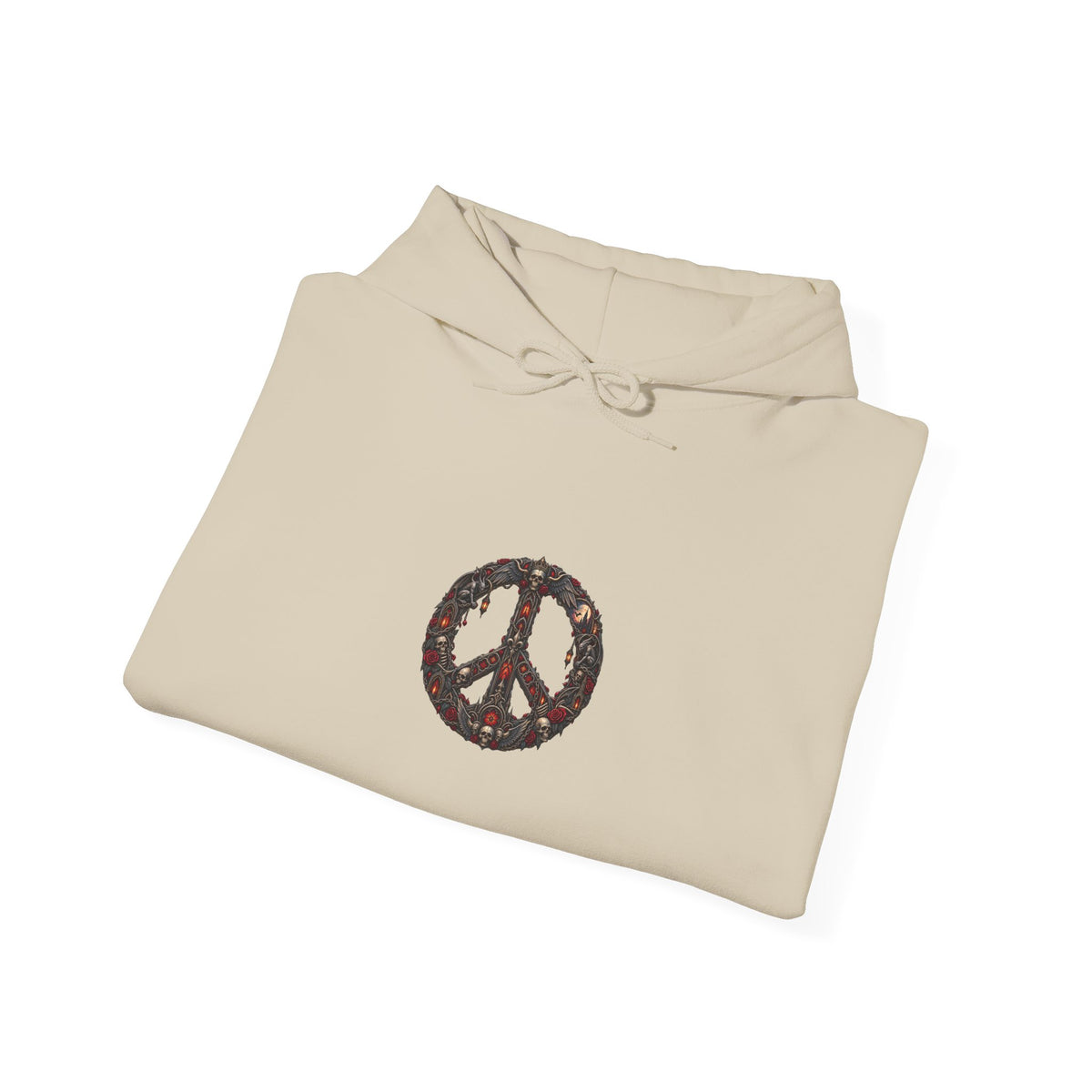 Peace Sign Hoodie - Floral Peace Symbol Graphic Pullover
