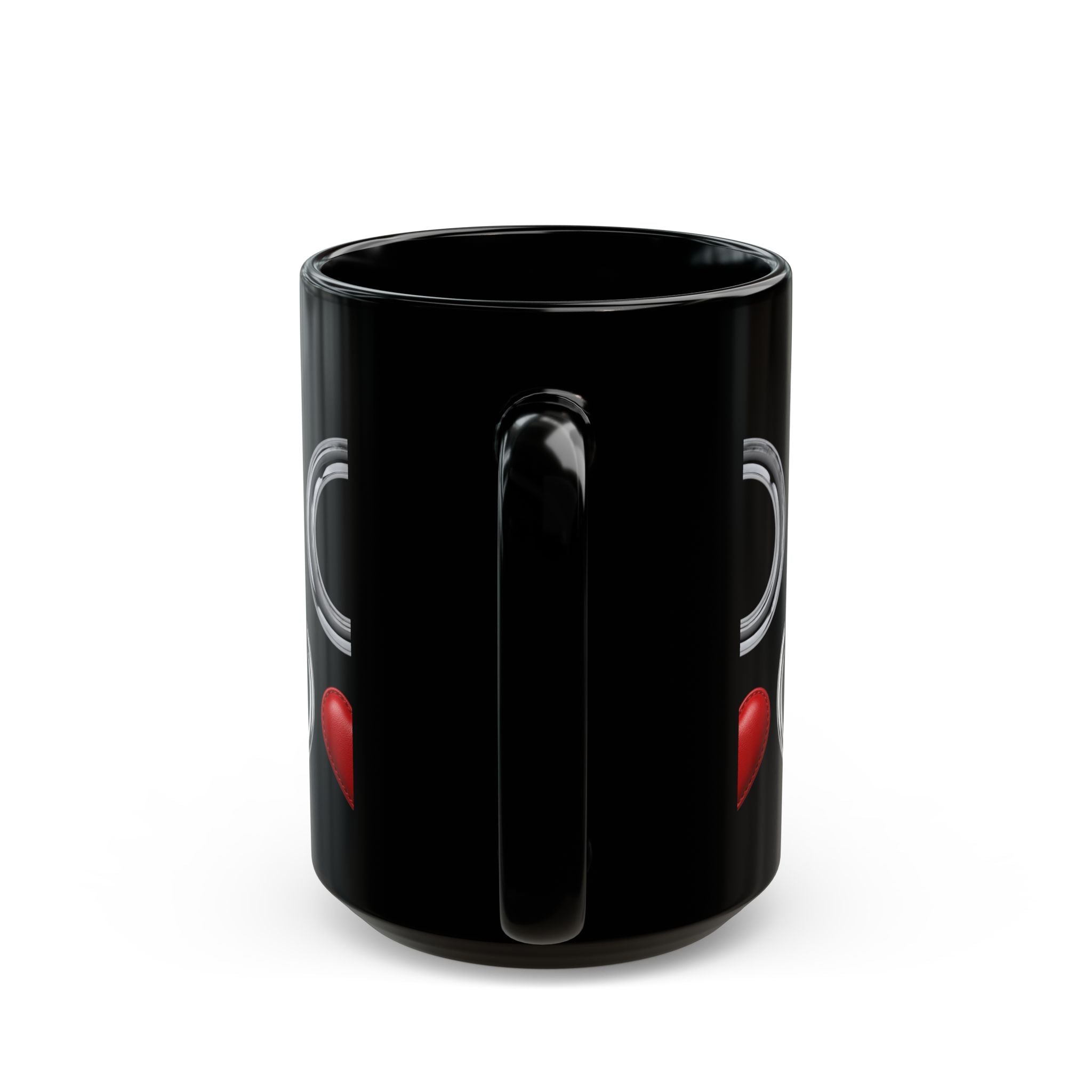 Bondage Collar & Heart Black Mug – Kink Pride Coffee Cup