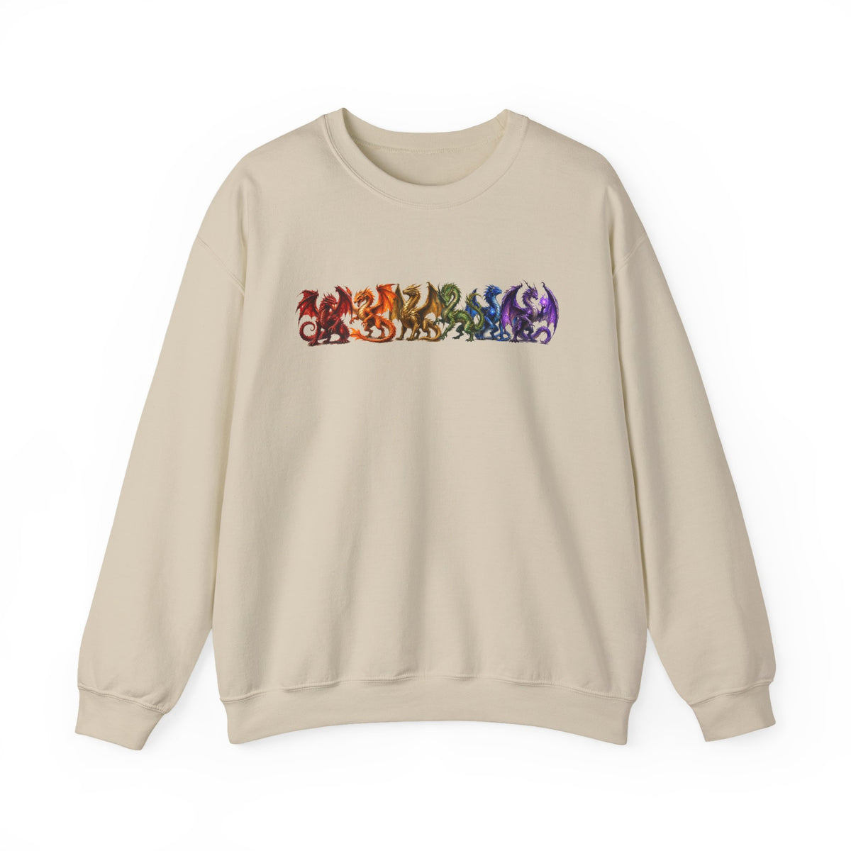 Rainbow Dragon Line Crewneck Sweatshirt