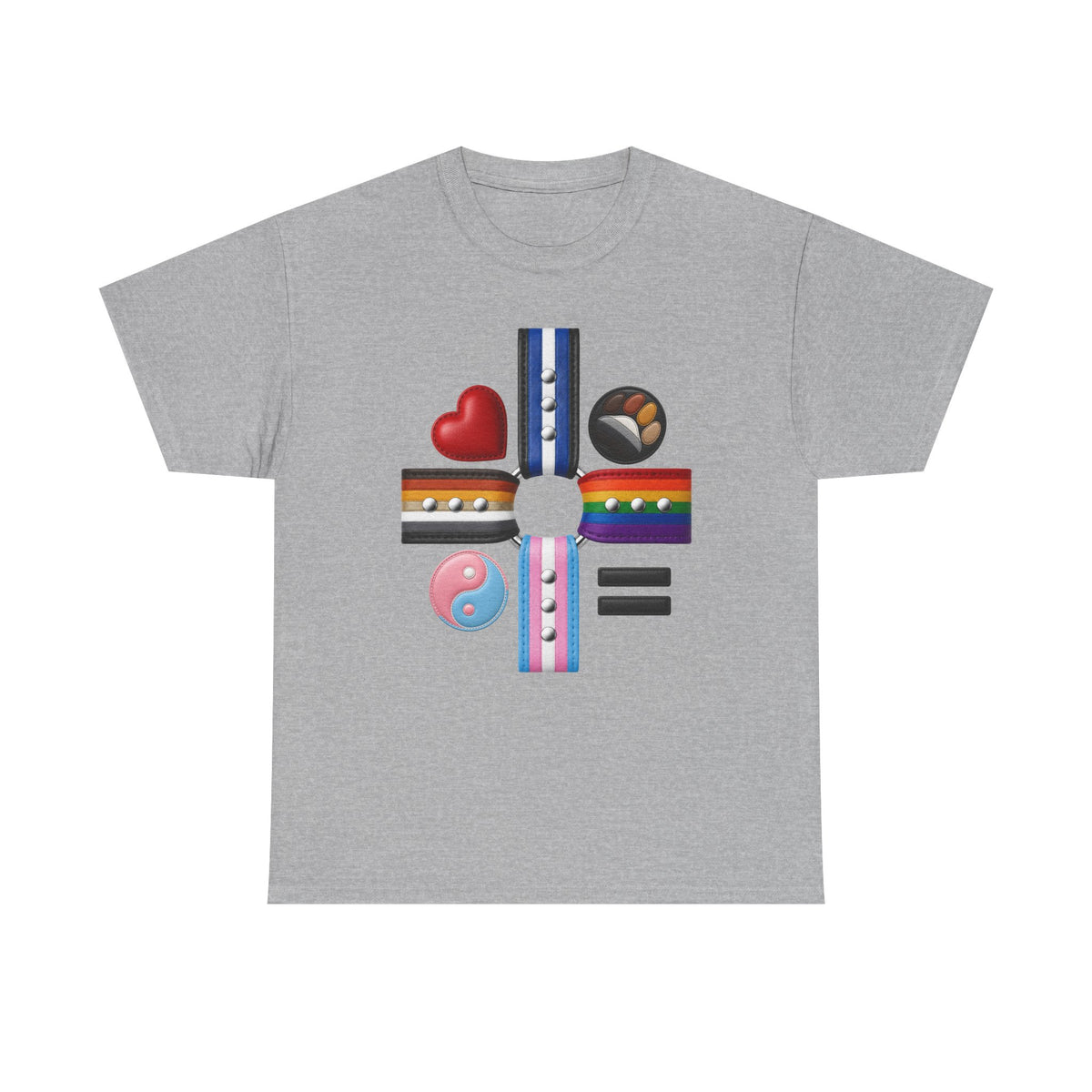 Equality Love Pride T-Shirt — Inclusive LGBTQ+ Flag Heart Design