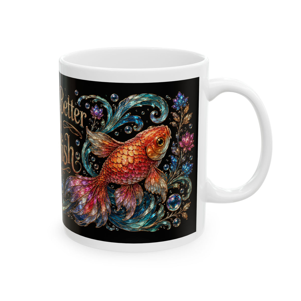 Goldfish Lover Coffee Mug — “Life Is Better With Goldfish” Ceramic Mug (11oz & 15oz)