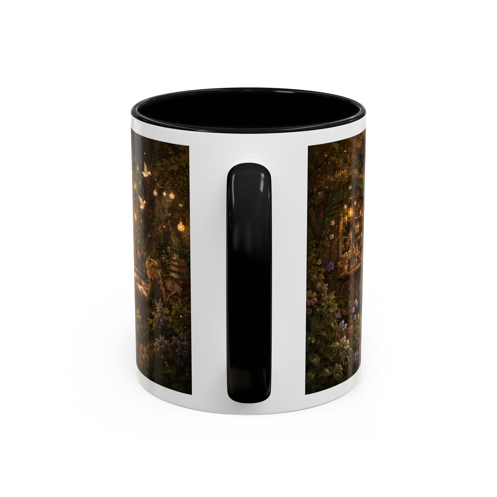 Whimsical Woodland Café Accent Coffee Mug — Cozy Fairy Tale Scene (11/15oz)