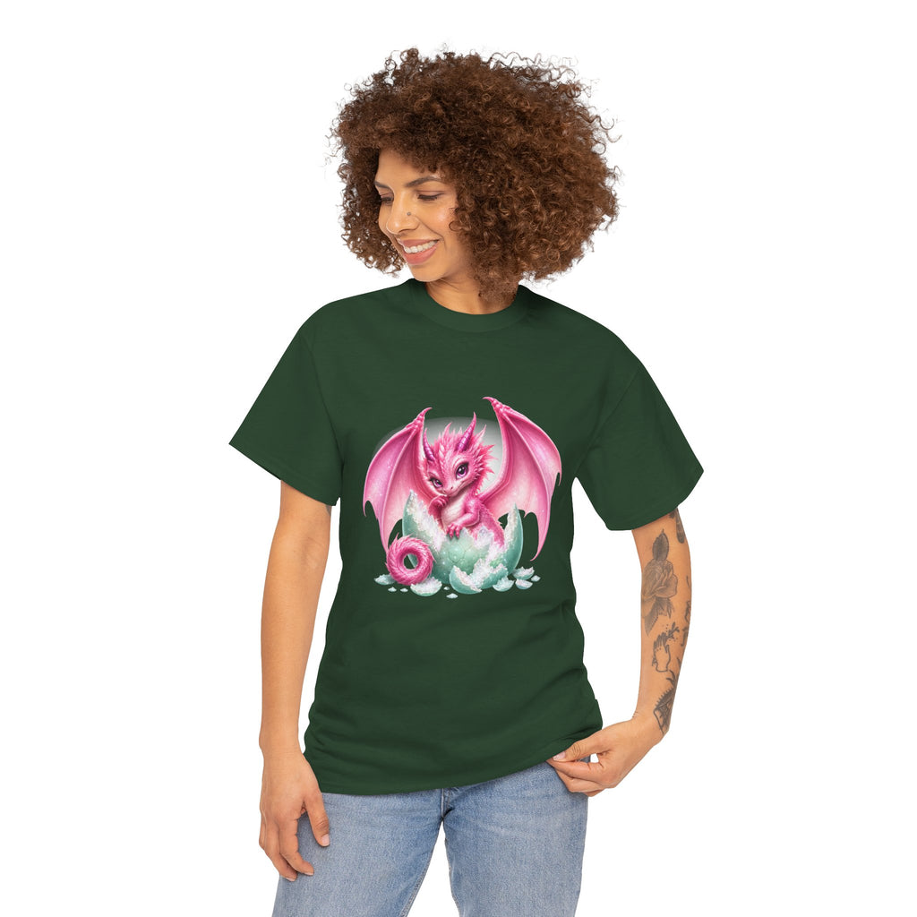 Pink Baby Dragon T-Shirt — Cute Fantasy Dragon Graphic Tee