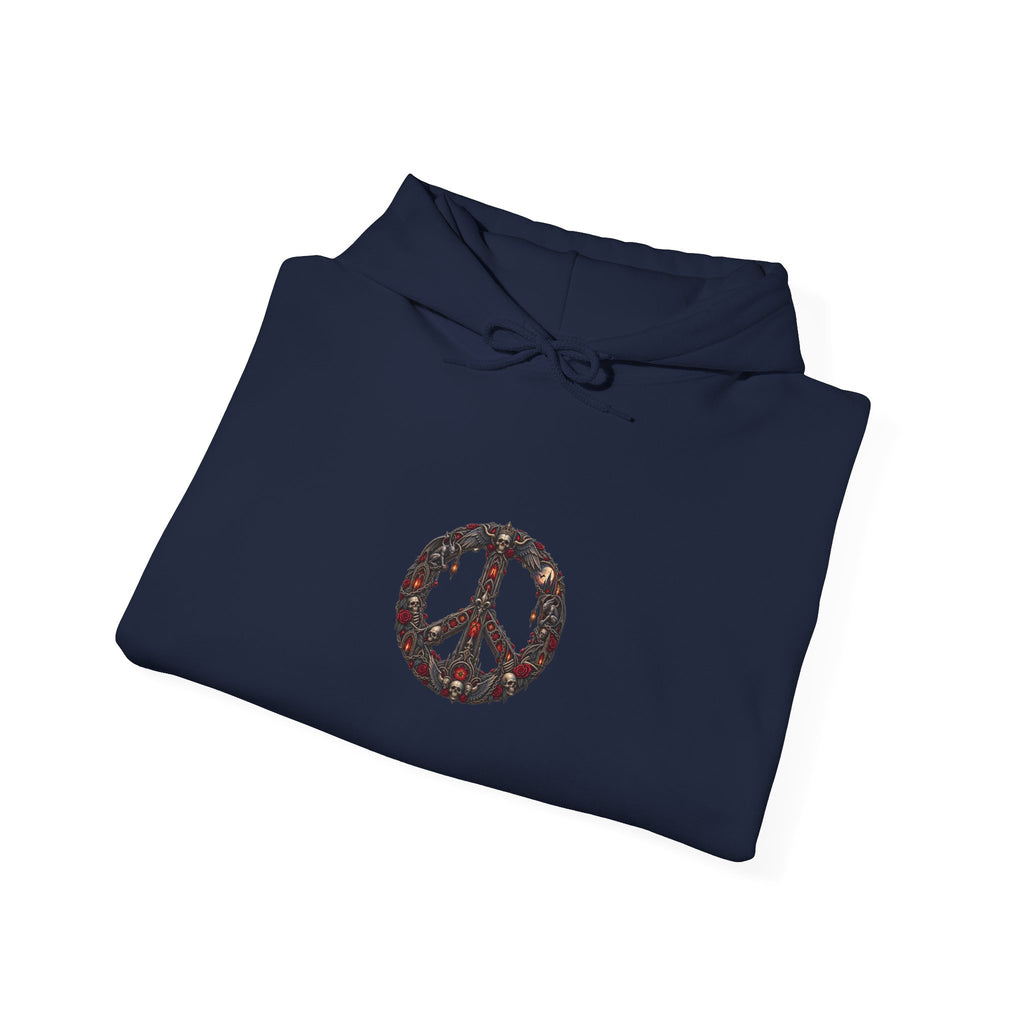 Peace Sign Hoodie - Floral Peace Symbol Graphic Pullover