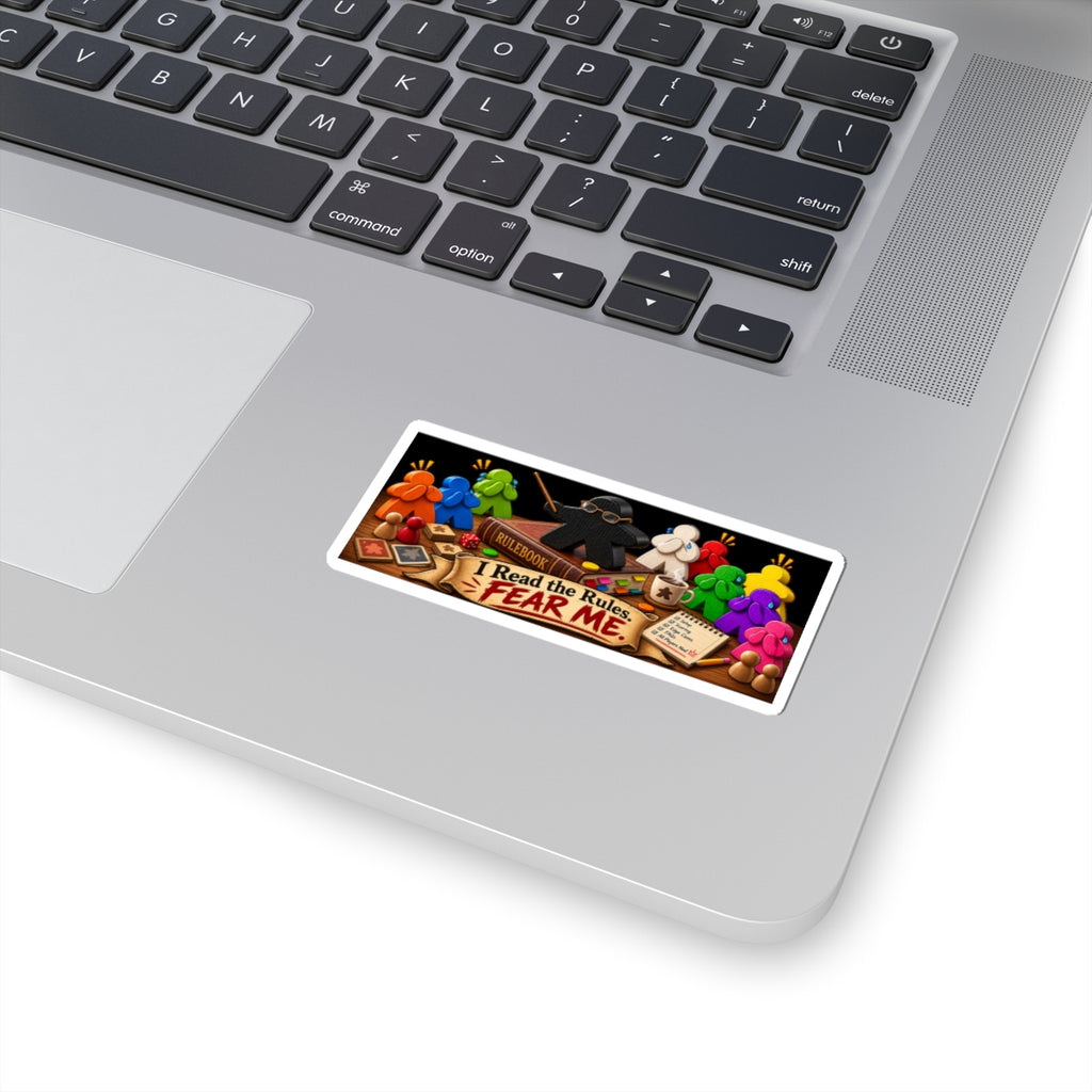 Board Game Mastery Sticker — "I Read the Rules. Fear Me." Kiss-Cut Sticker