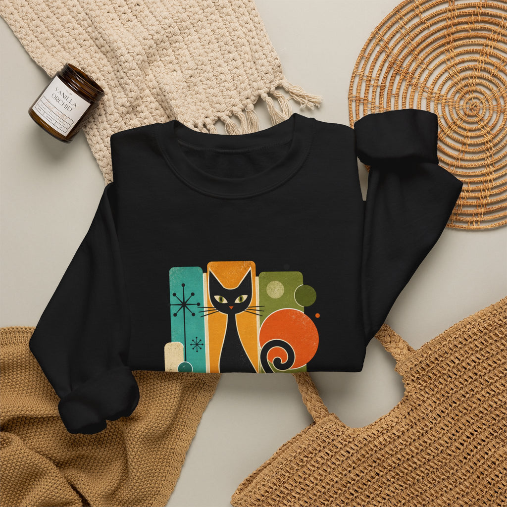 Meowdel Citizen Sweatshirt — Retro Cat Graphic Crewneck