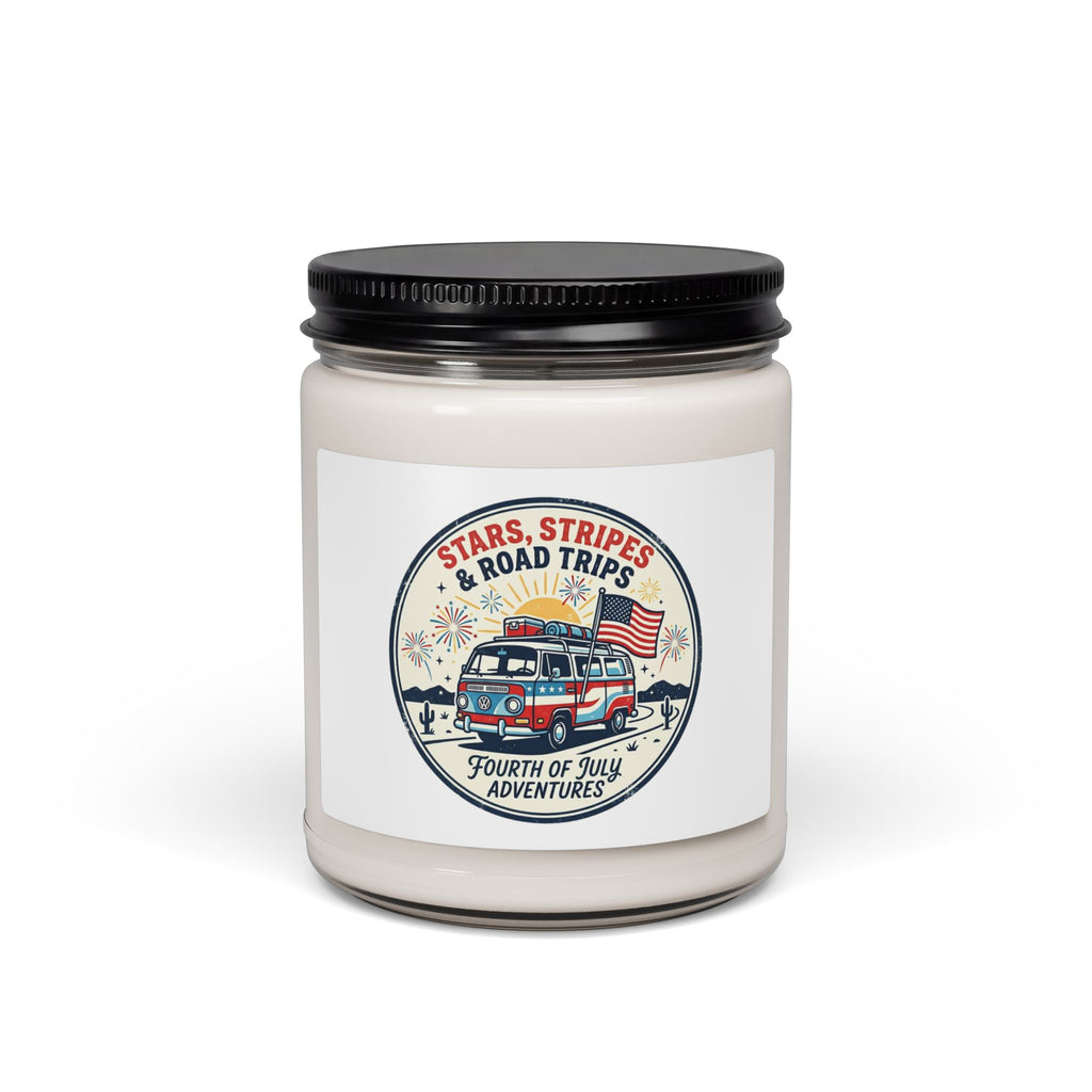 Stars Stripes & Road Trips Soy Candle | 4th of July Americana, Vintage USA