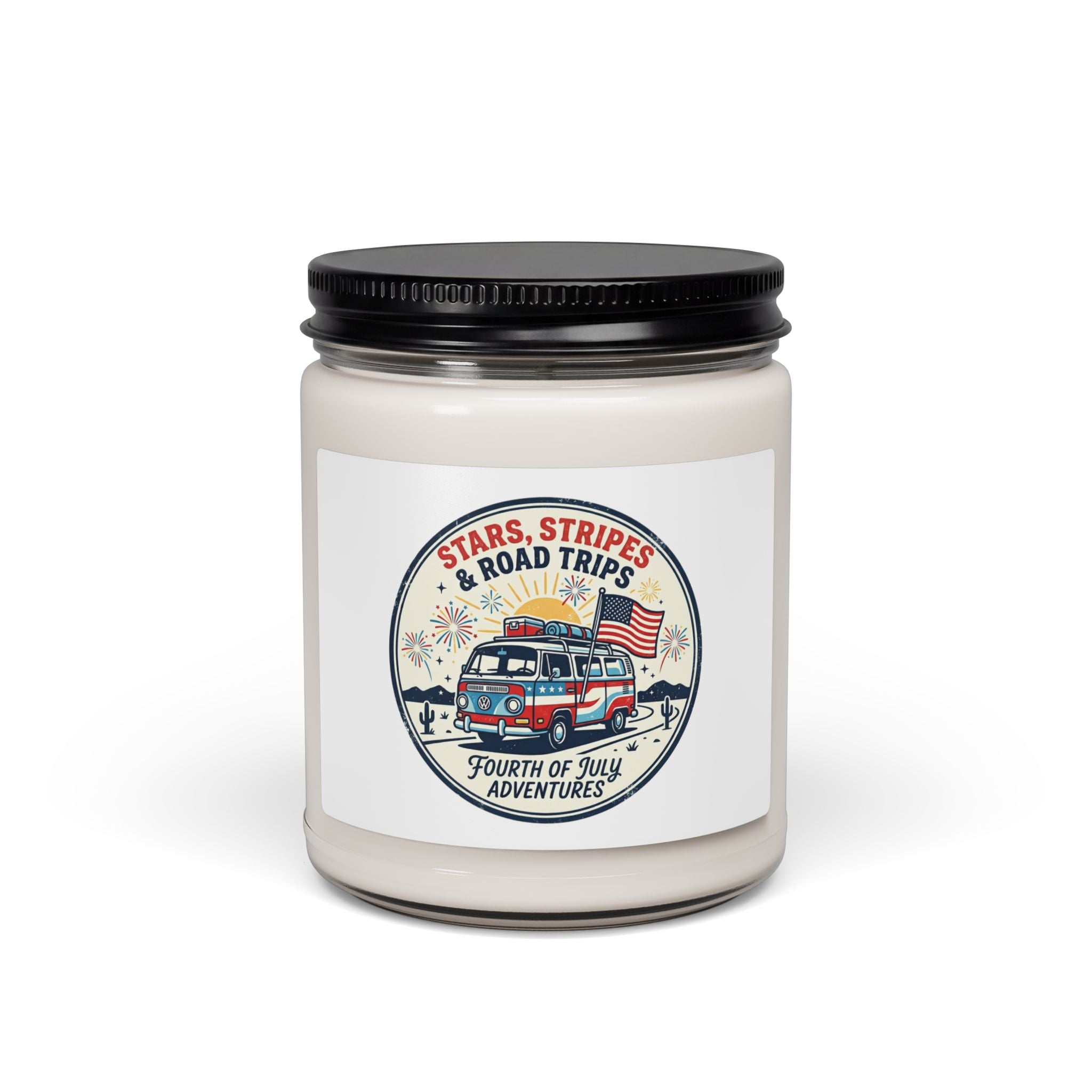 Stars Stripes & Road Trips Soy Candle | 4th of July Americana, Vintage USA