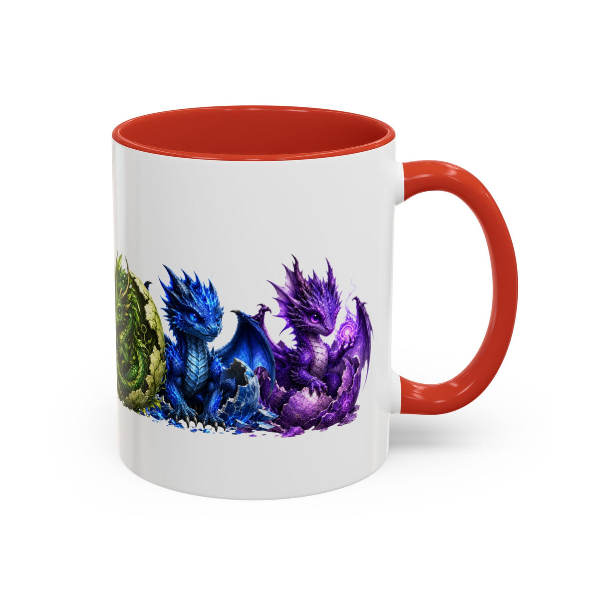 Dragon Element Accent Coffee Mug — Colorful Baby Dragon Lineup (11/15oz)