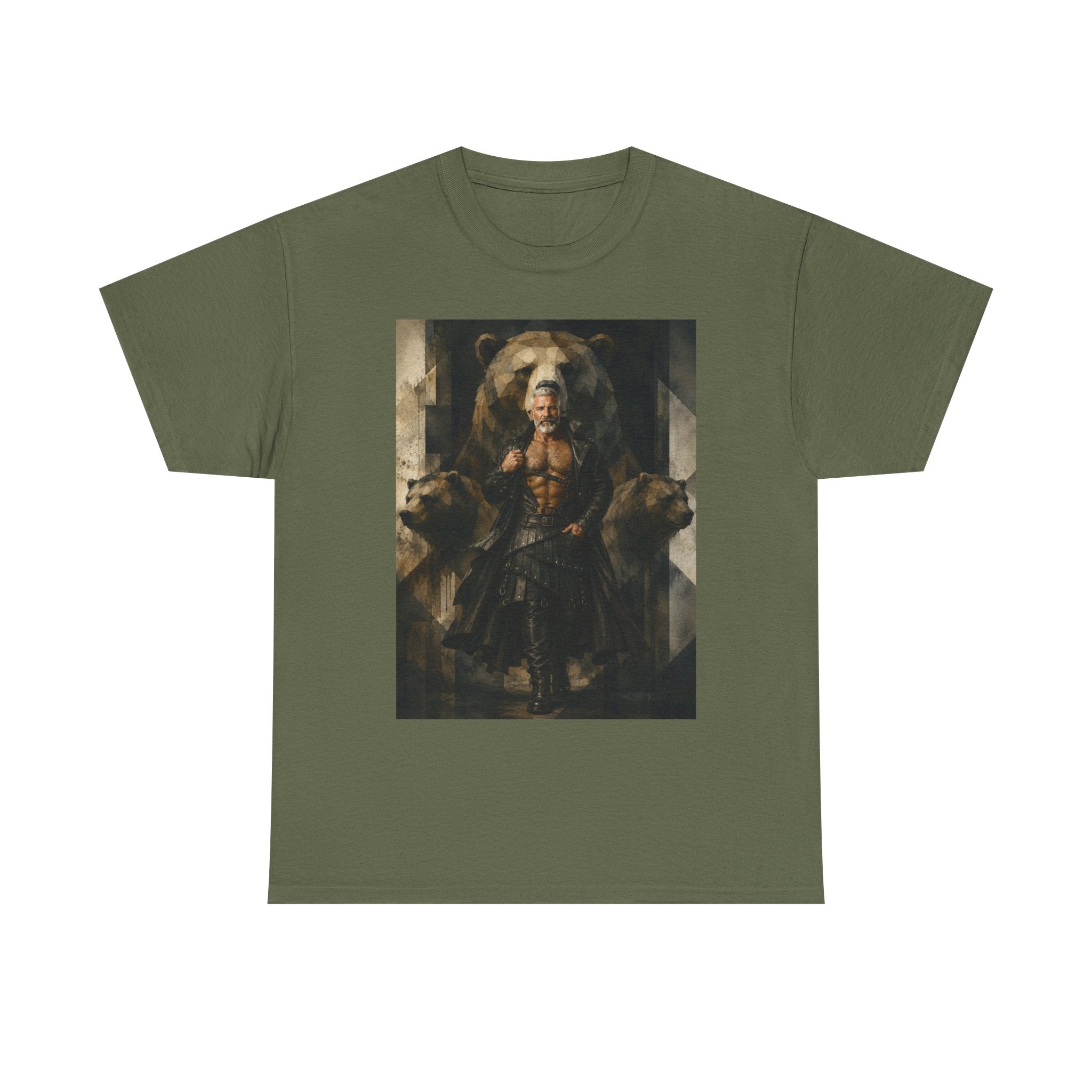 Viking Warrior Art Tee. Bear T-shirt. Bear men.