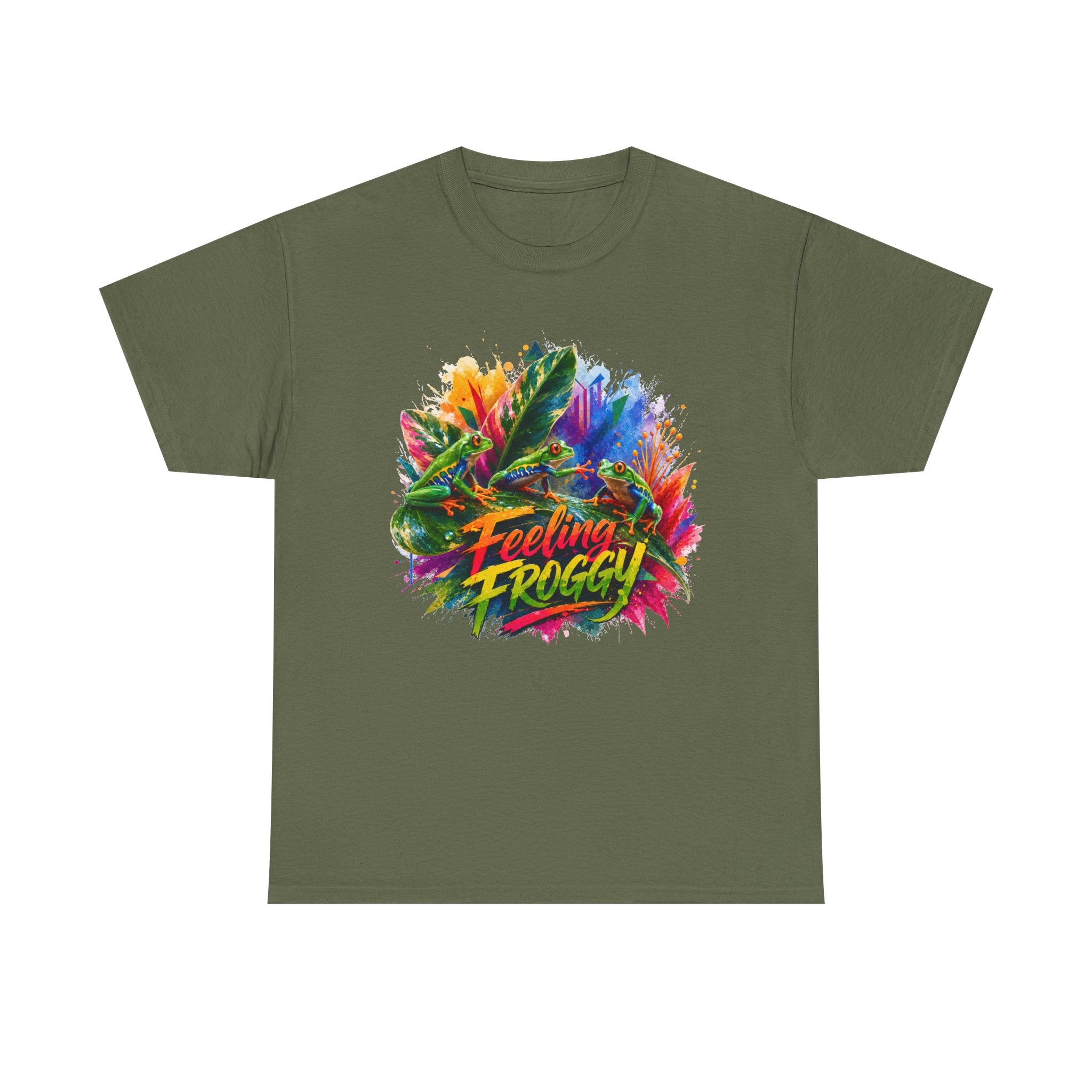 Feeling Froggy T-Shirt – Colorful Frog Graphic Tee