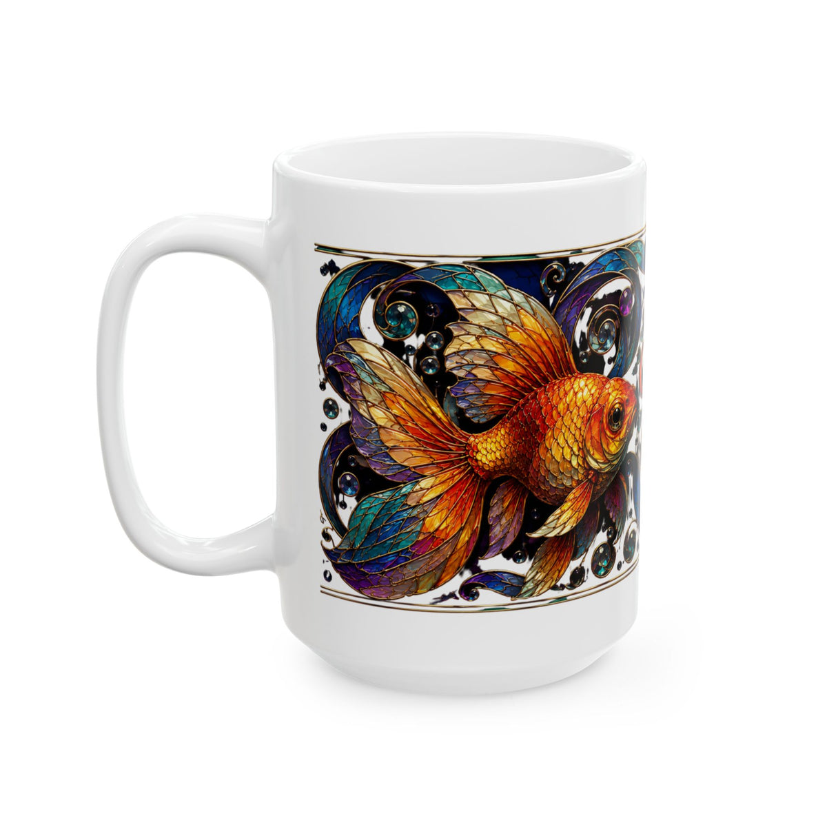 Goldfish Ceramic Mug — "Just One Goldfish" Decorative Fish Art Coffee Cup (11oz/15oz)