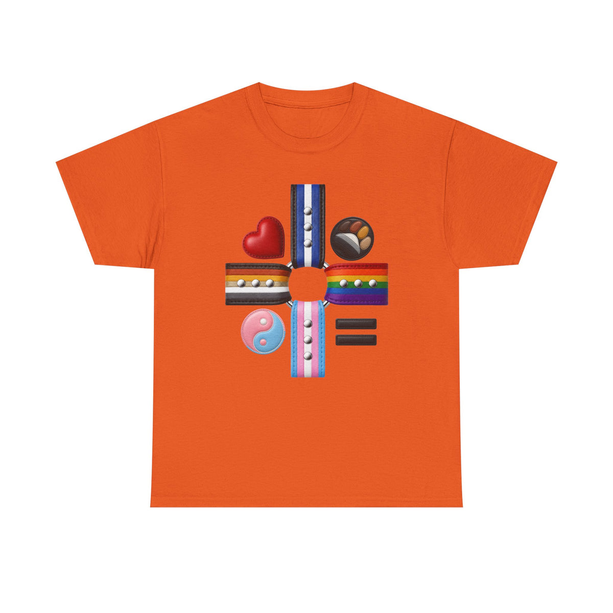 Equality Love Pride T-Shirt — Inclusive LGBTQ+ Flag Heart Design
