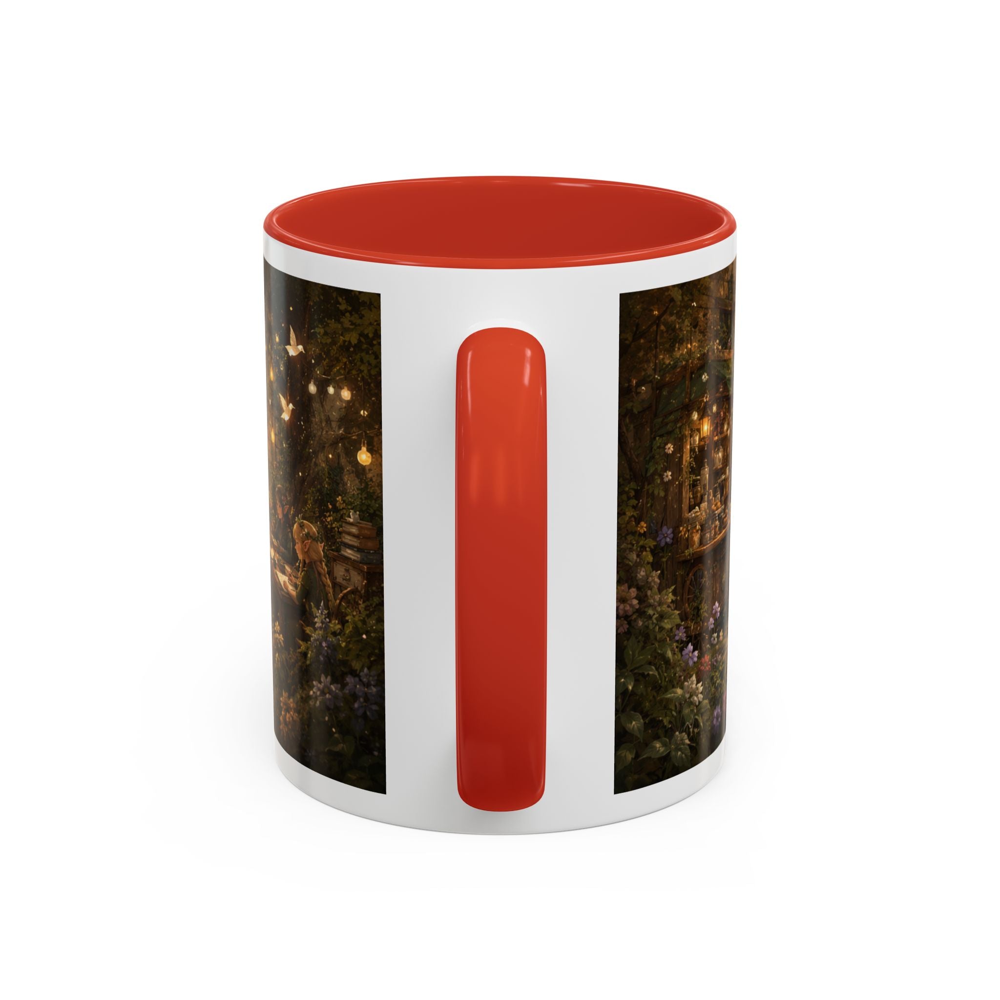 Whimsical Woodland Café Accent Coffee Mug — Cozy Fairy Tale Scene (11/15oz)