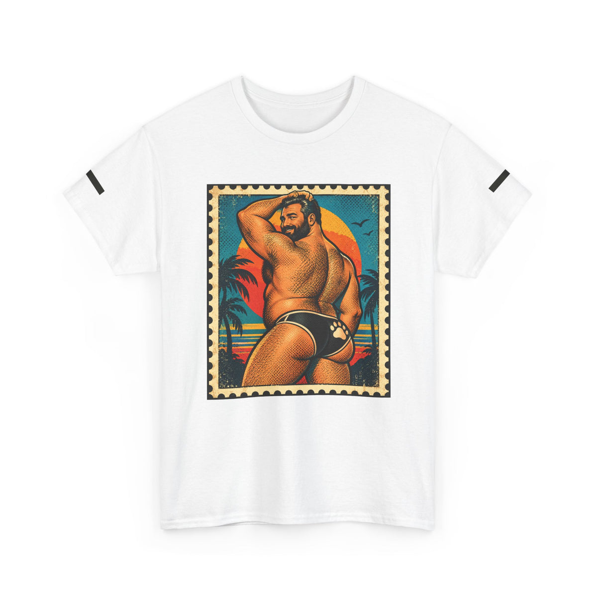 Bear Pride. Bear in speedo in Vintage Pin up style design.