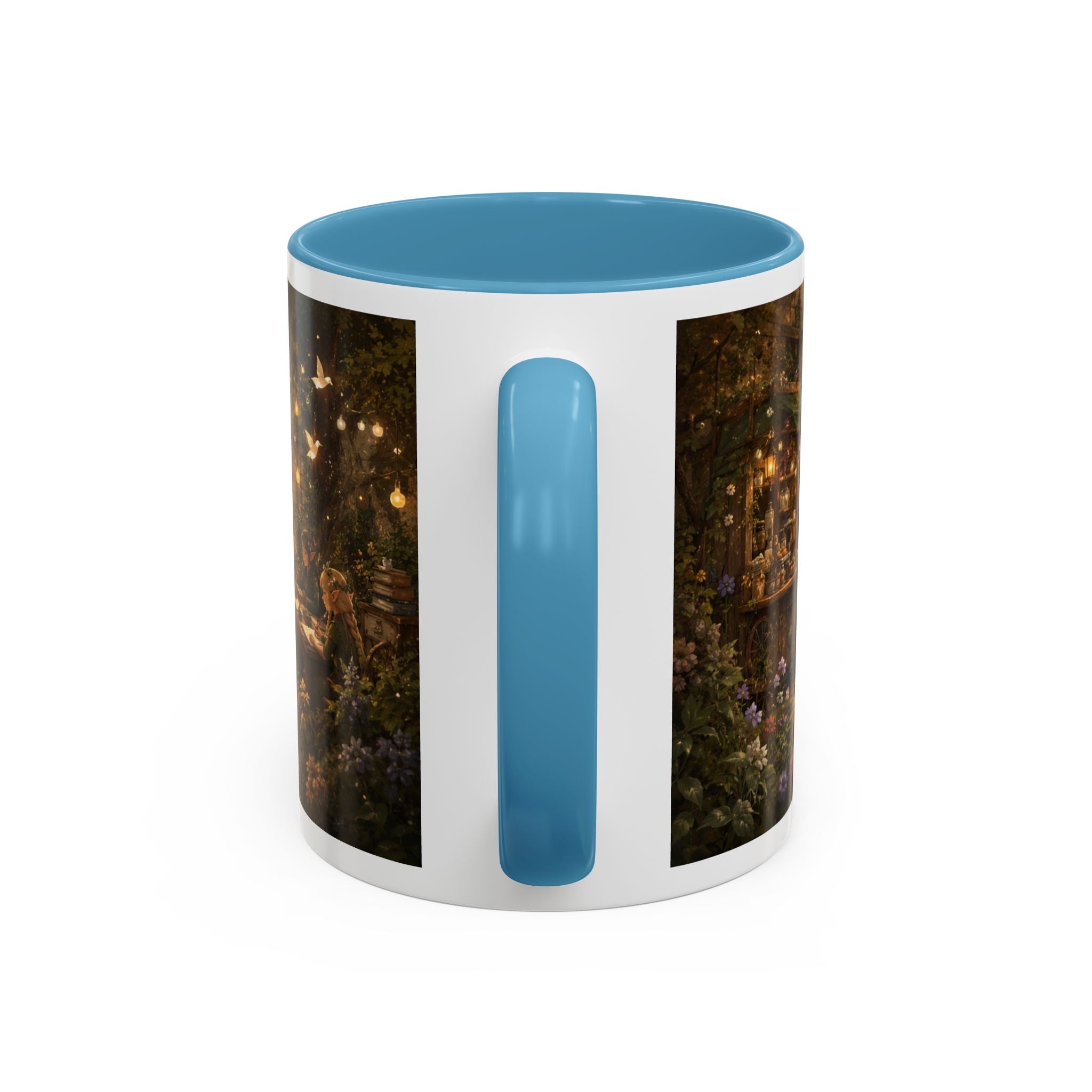 Whimsical Woodland Café Accent Coffee Mug — Cozy Fairy Tale Scene (11/15oz)