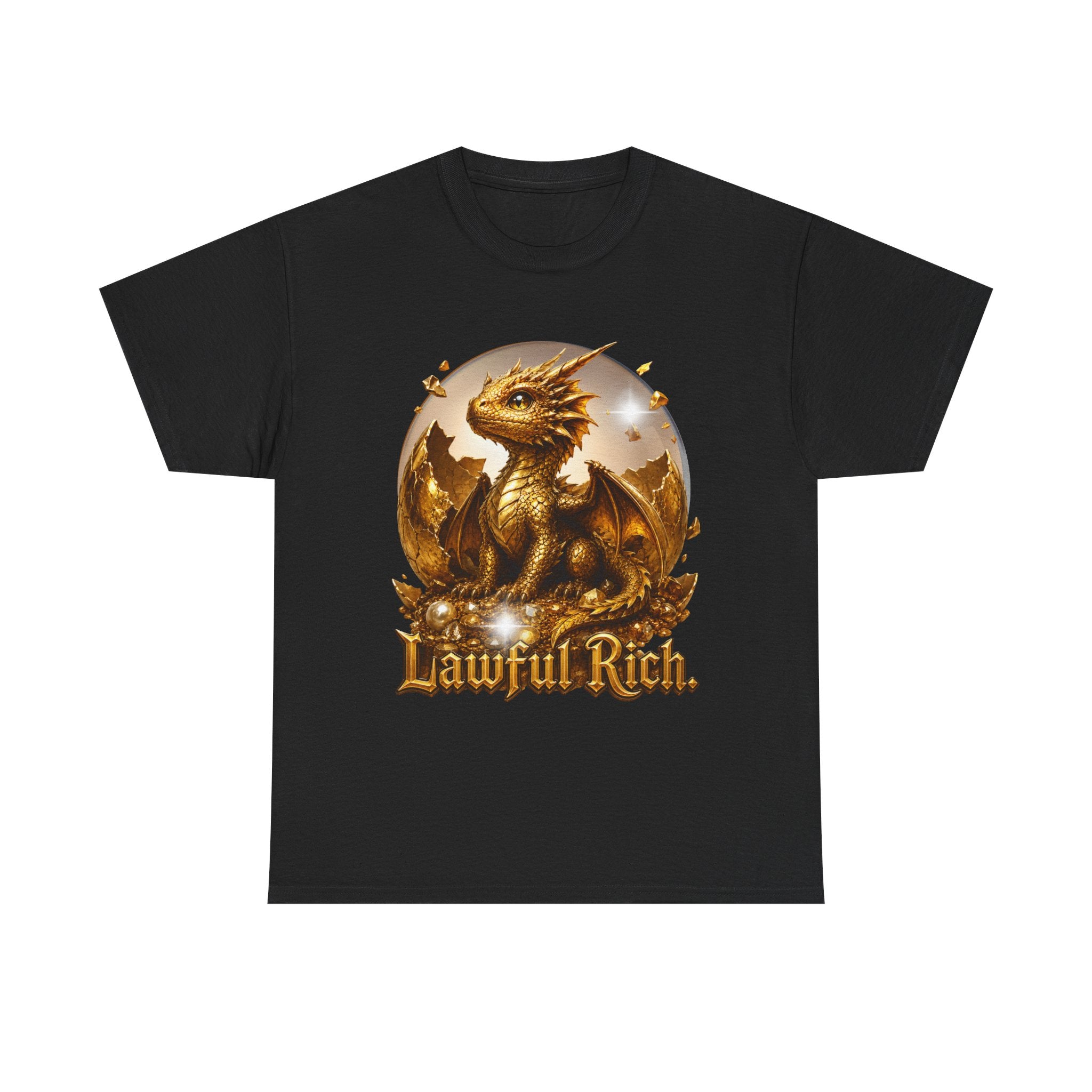 T-Shirt — "Lawful Rich" Gold Dragon Graphic Tee