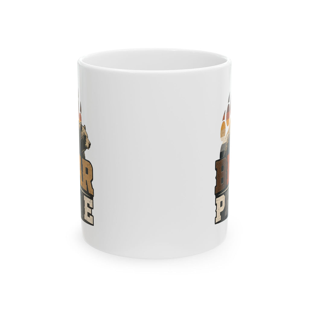 Retro Camper Coffee Mug – 'Campfire' Vintage Outdoor Camping Ceramic Mug (11oz/15oz) Bear Pride. LGBTQ pride mug. Bear Pride Mug.