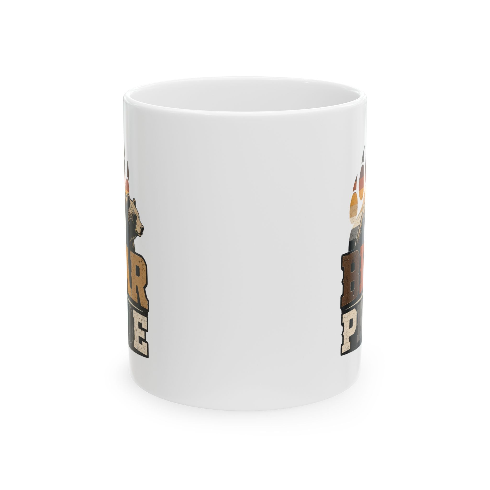 Retro Camper Coffee Mug – 'Campfire' Vintage Outdoor Camping Ceramic Mug (11oz/15oz) Bear Pride. LGBTQ pride mug. Bear Pride Mug.