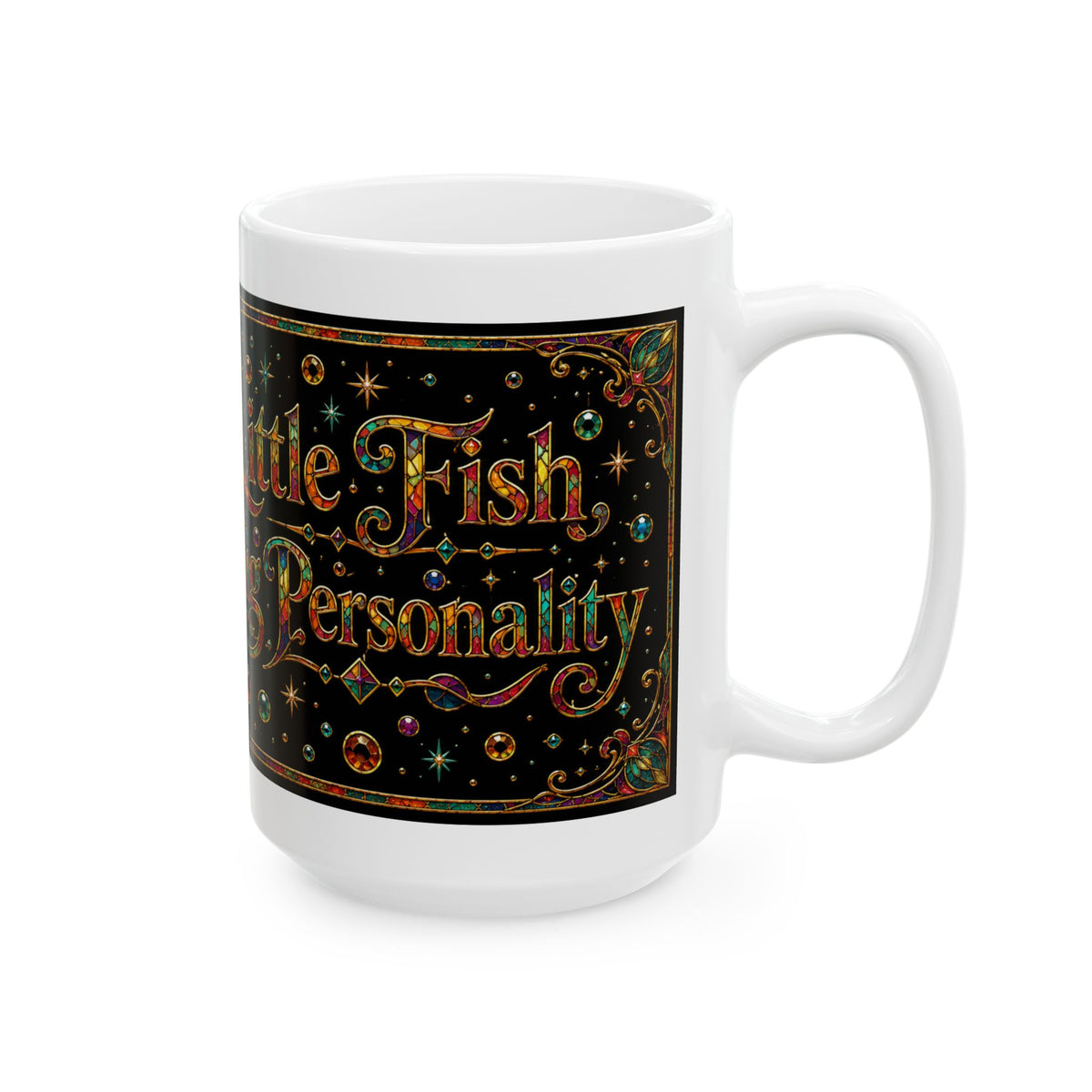 Little Big Personality Goldfish Mug — Colorful Ceramic Coffee Cup (11oz/15oz)