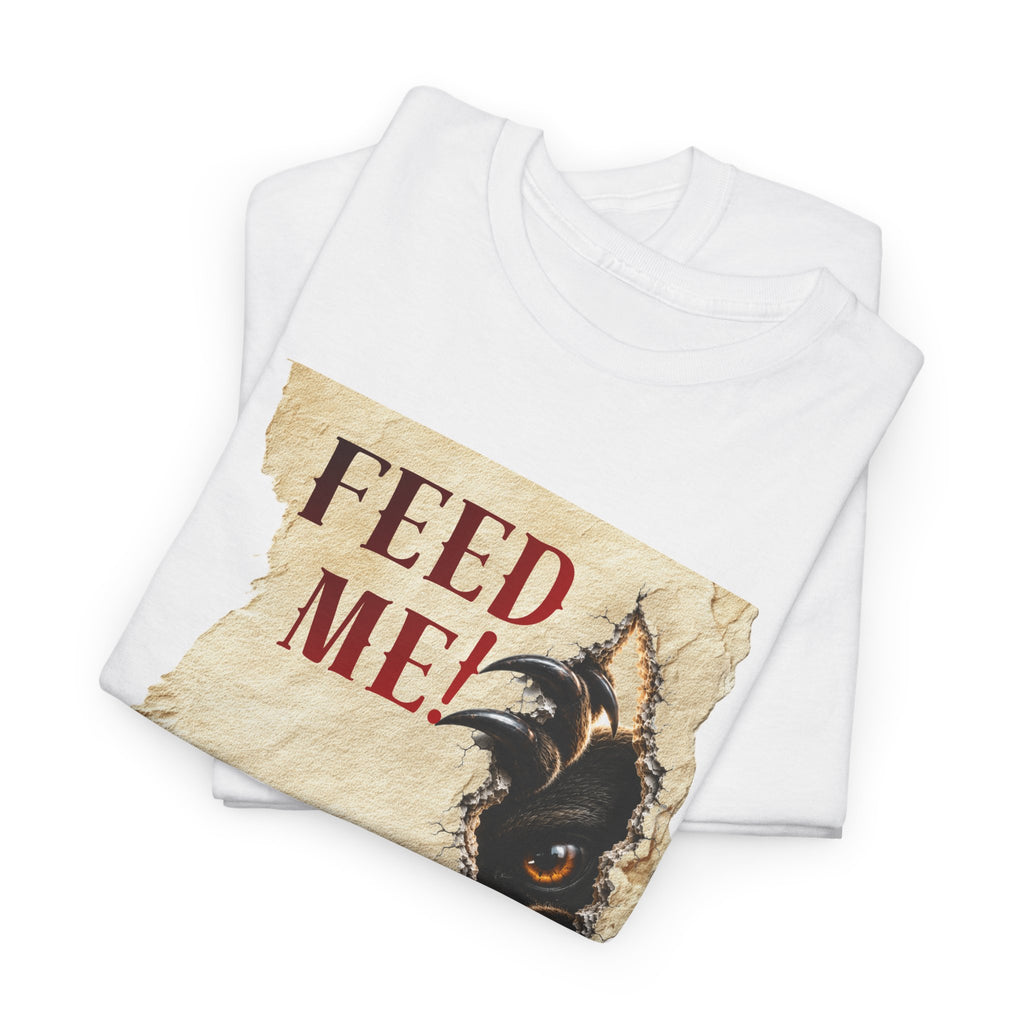 Funny Hangry feed me shirt. Hungry beast breaking out for sweets