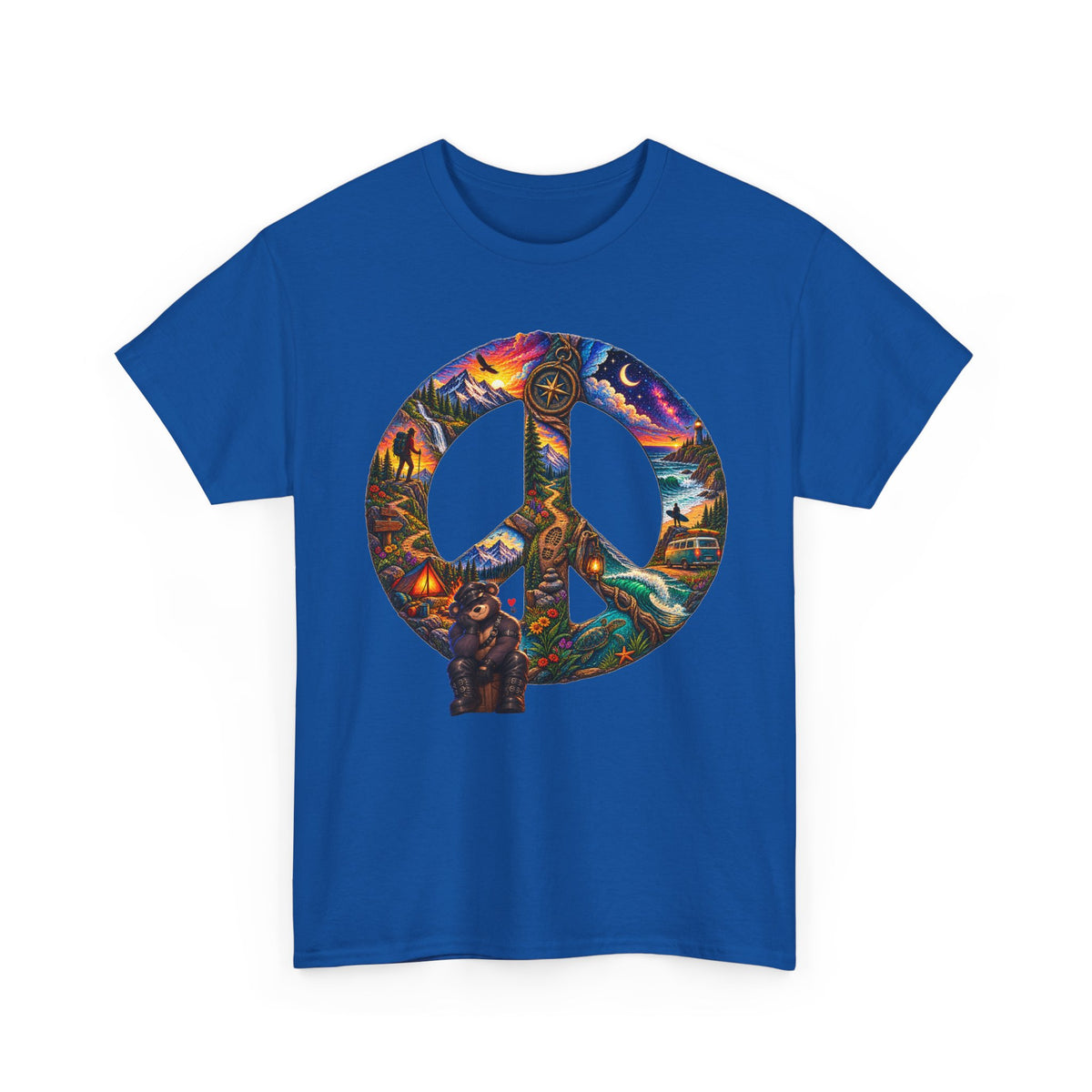 Peace Sign T‑Shirt — Psychedelic Nature Peace Symbol Tee
