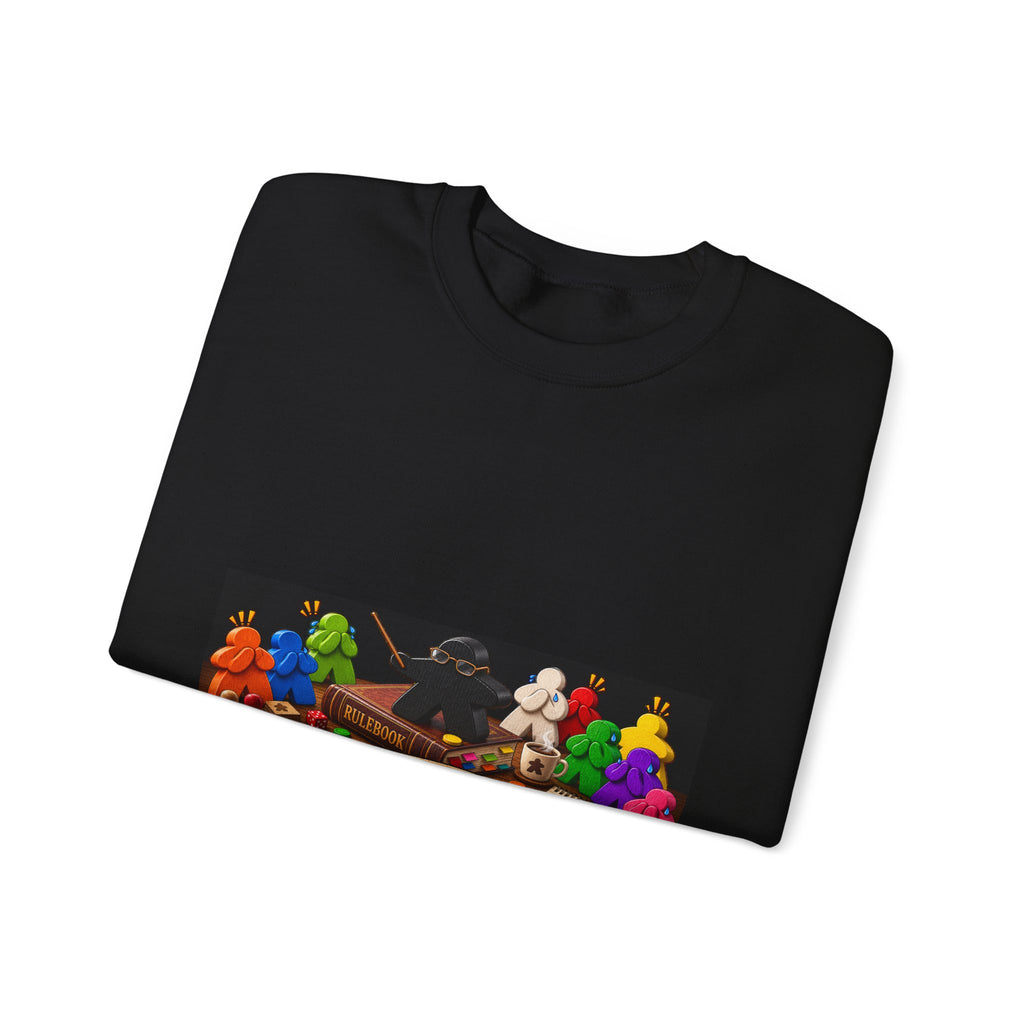 Crewneck Sweatshirt — "I Read the Rules, Fear Me" Among Us Gaming Graphic