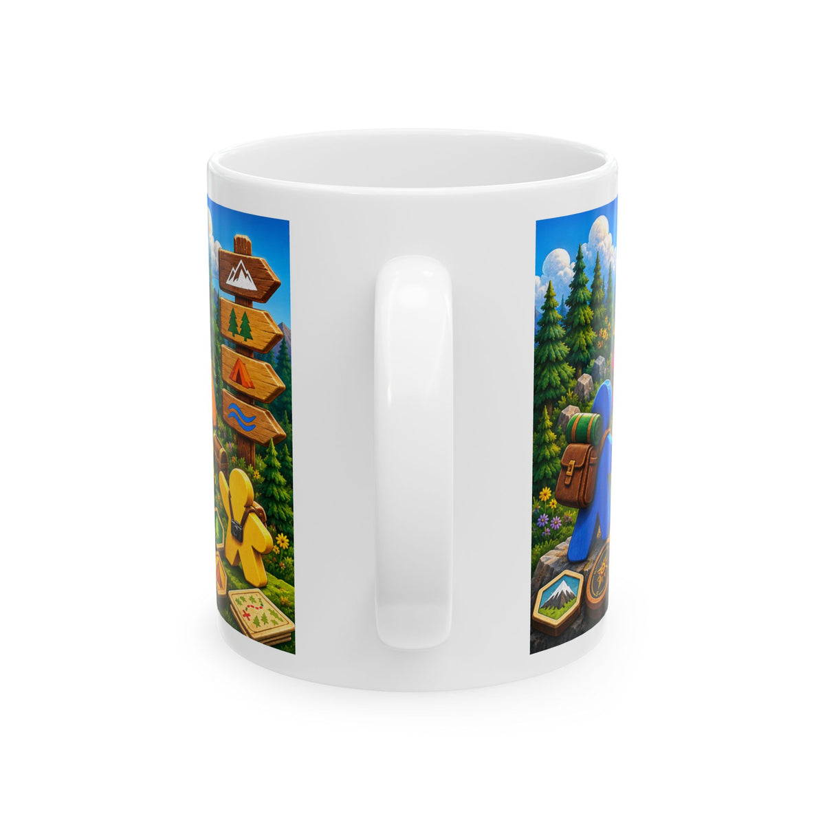 Adventure Is Better in Turns Ceramic Mug — Board Game Meeple Travel Design (11oz/15oz)