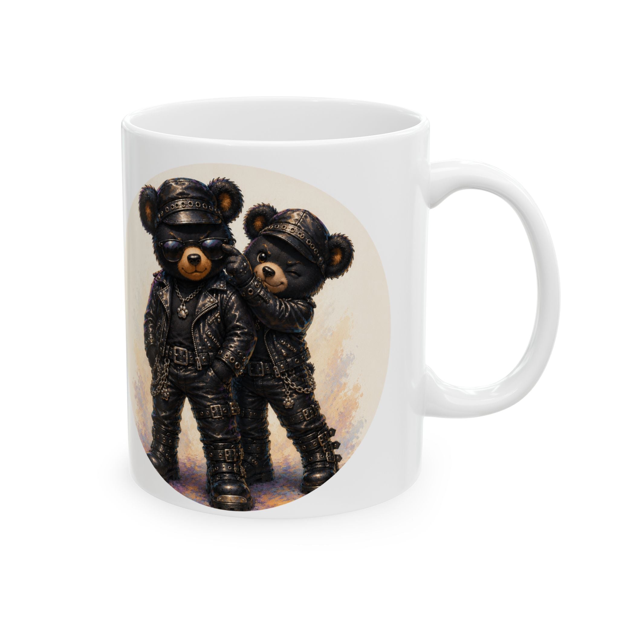 Bear Astronaut Ceramic Mug – Cute Vintage Space Teddy Coffee Cup (11oz, 15oz)