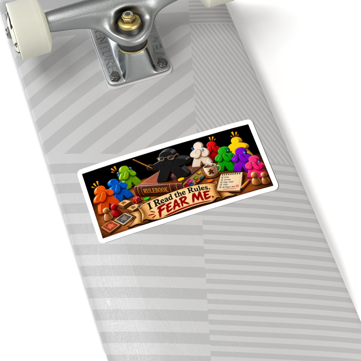 Board Game Mastery Sticker — "I Read the Rules. Fear Me." Kiss-Cut Sticker