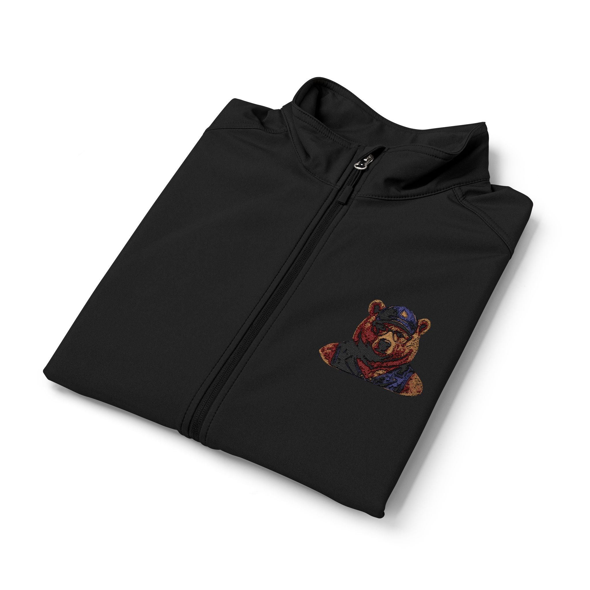 Bear Logo Soft Shell Vest — Leather Cap Bear Design