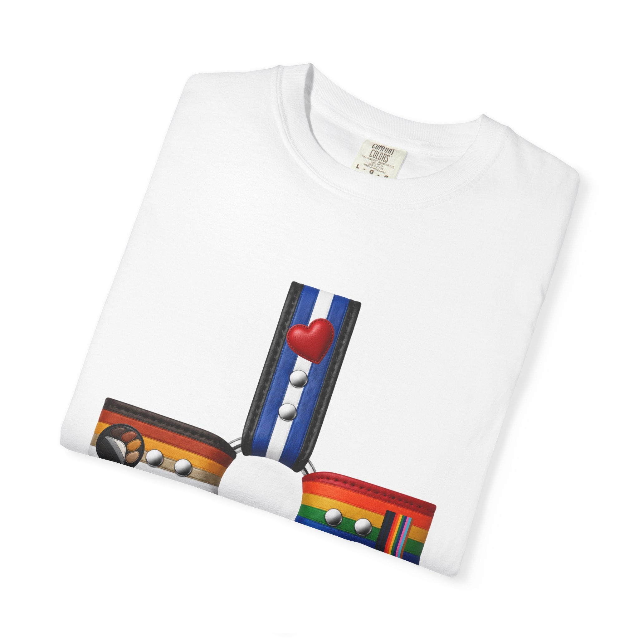 LGBTQ+ Pride Cross T-Shirt — Rainbow Identity Flag Design
