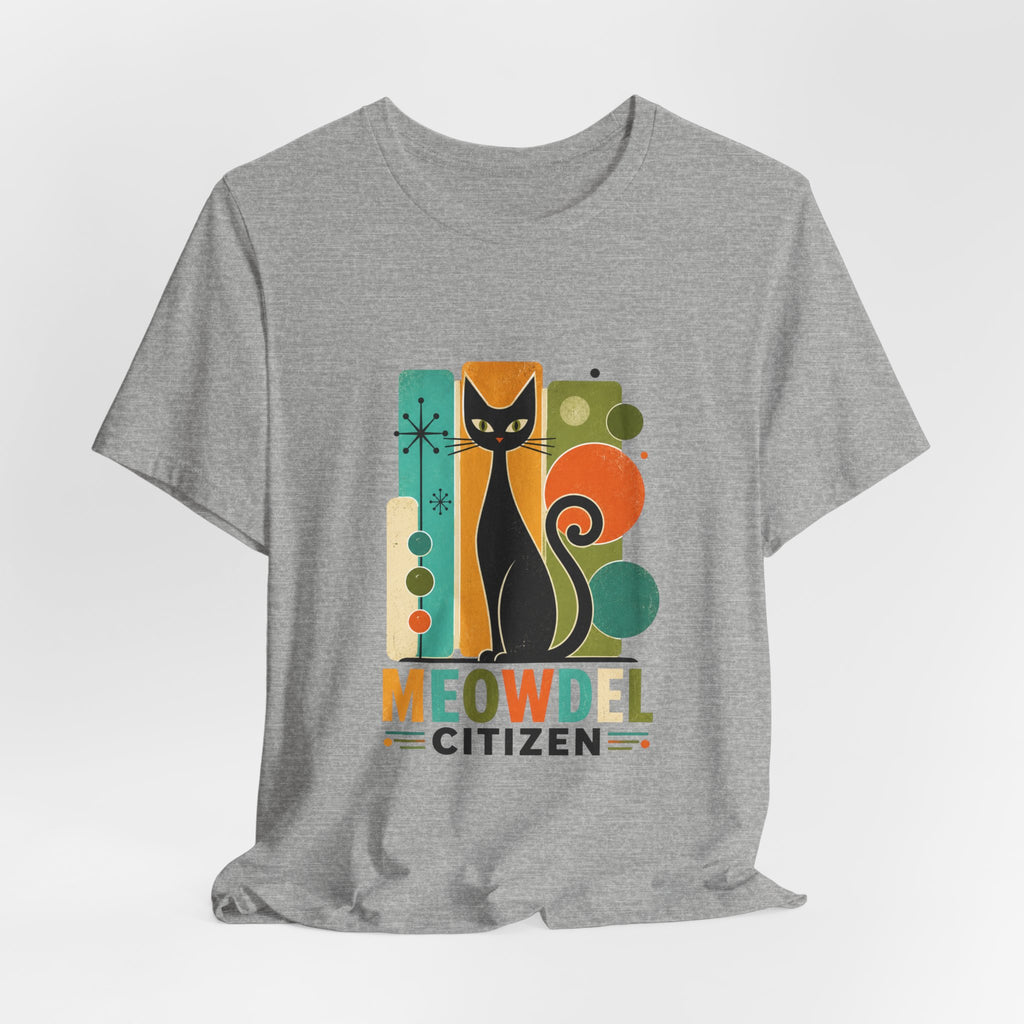 Meowdel Citizen Cat T-Shirt — Retro Mid-Century Cat Graphic Tee